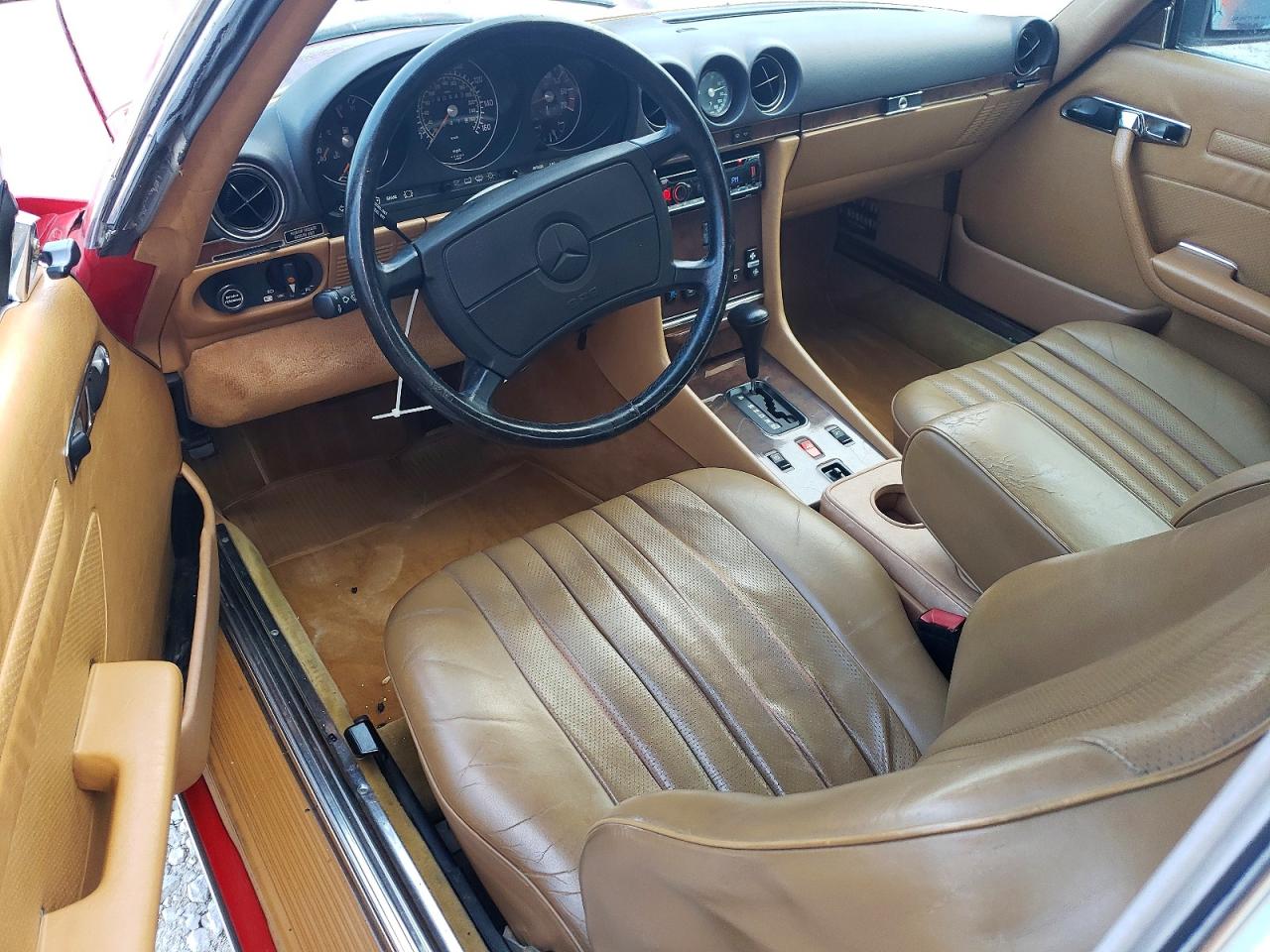 1986 Mercedes-benz 560 Sl Red vin: WDBBA48D9GA044263