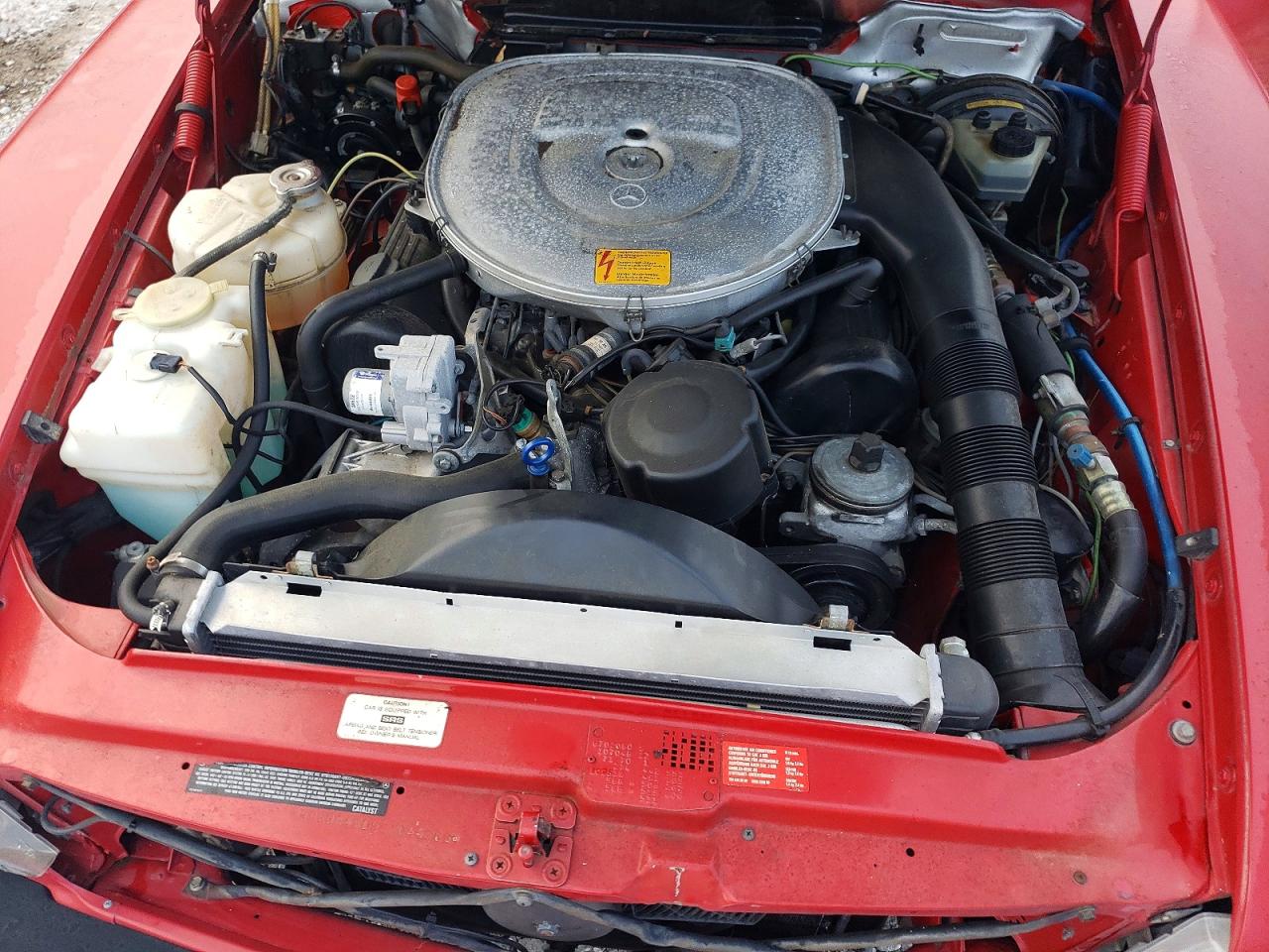 1986 Mercedes-benz 560 Sl Red vin: WDBBA48D9GA044263