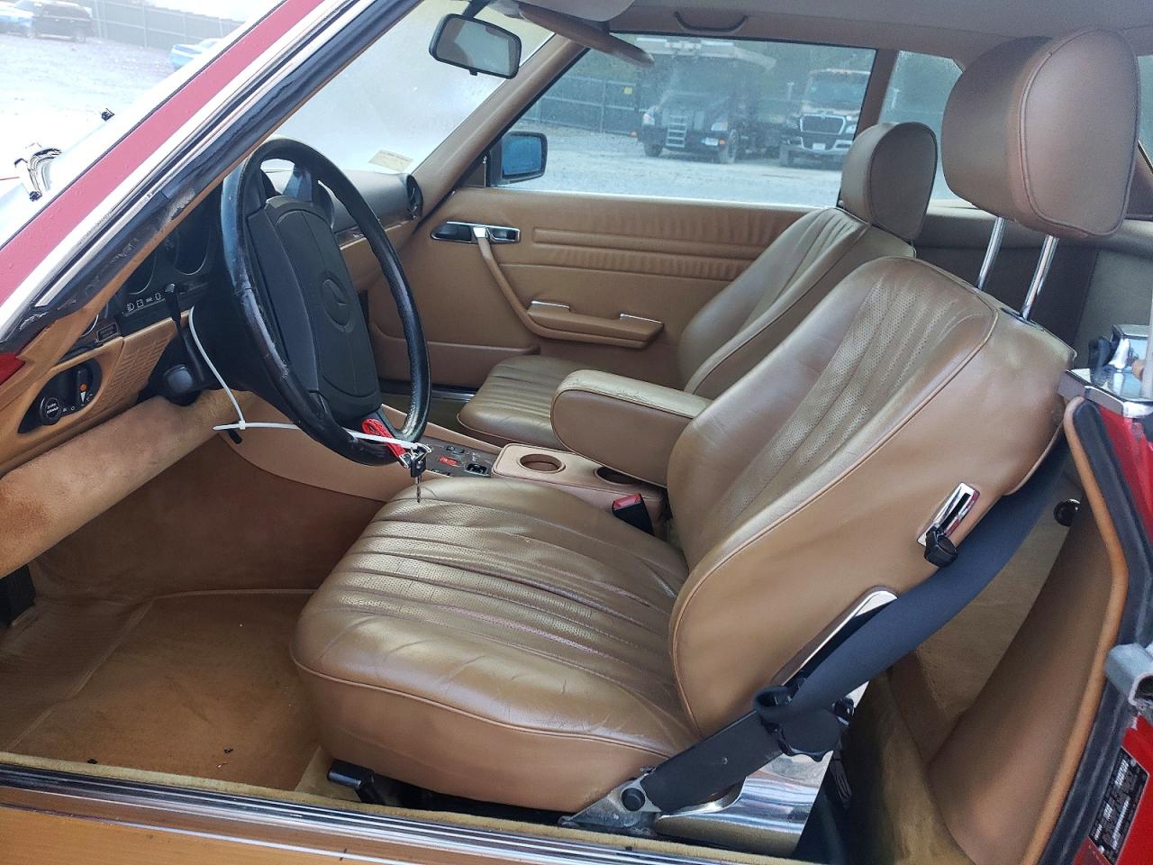 1986 Mercedes-benz 560 Sl Red vin: WDBBA48D9GA044263