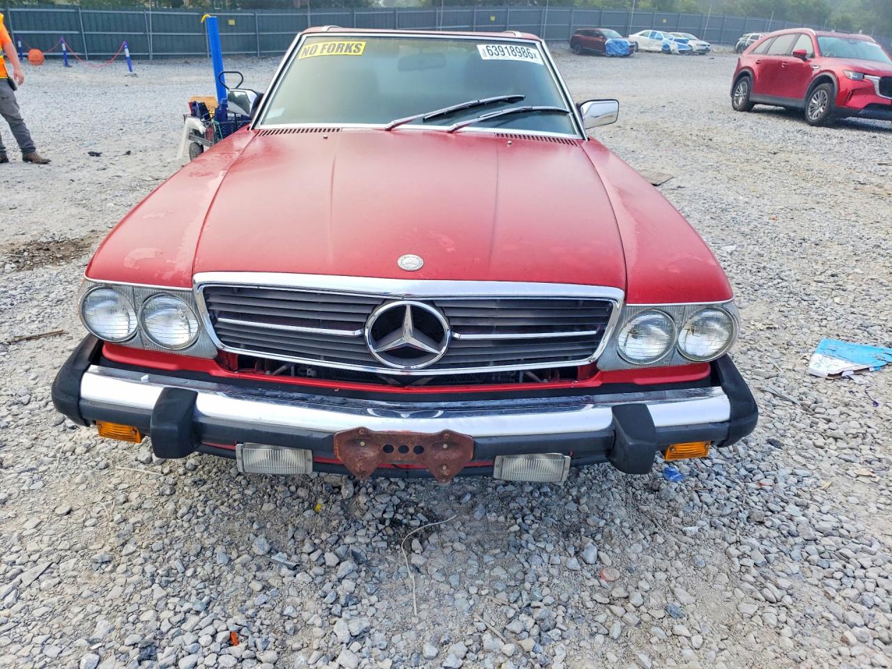 1986 Mercedes-benz 560 Sl Red vin: WDBBA48D9GA044263