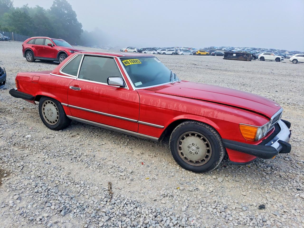 1986 Mercedes-benz 560 Sl Red vin: WDBBA48D9GA044263