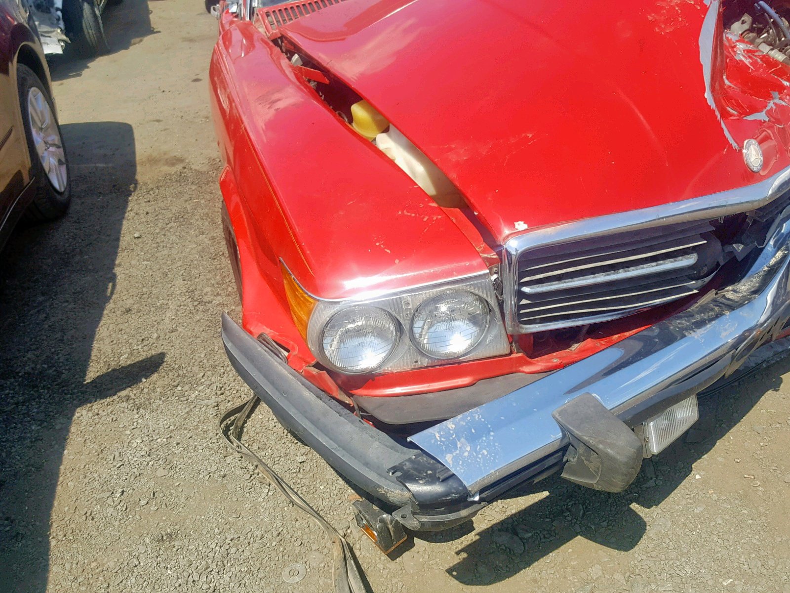 1987 Mercedes-benz 560 Sl Red vin: WDBBA48D9HA061047