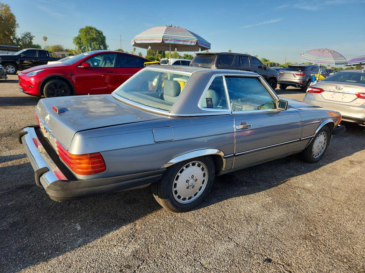 1987 Mercedes-benz 560 Sl Gray vin: WDBBA48D9HA066958