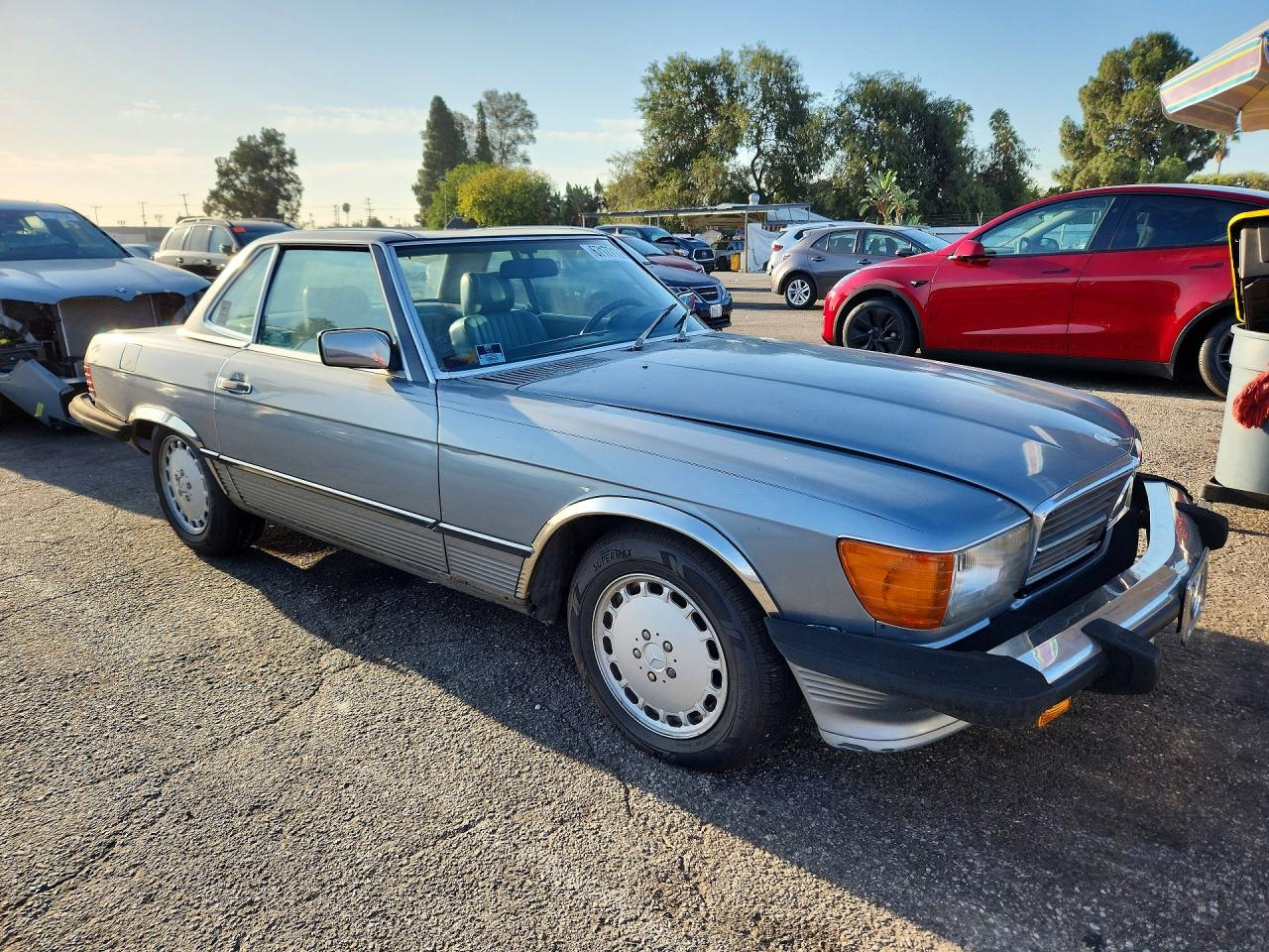 1987 Mercedes-benz 560 Sl Gray vin: WDBBA48D9HA066958