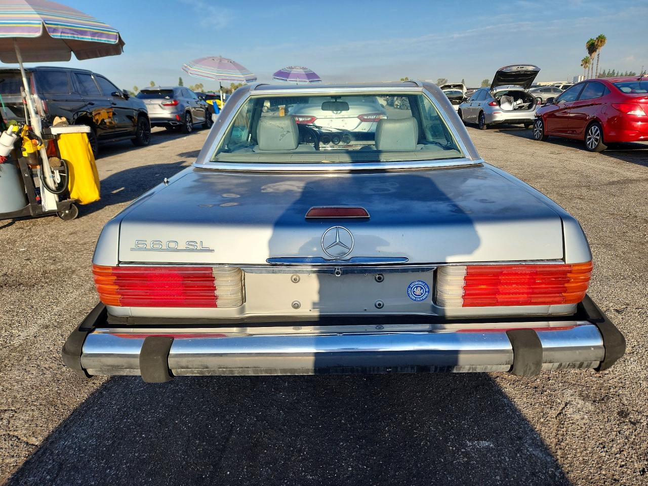 1987 Mercedes-benz 560 Sl Gray vin: WDBBA48D9HA066958
