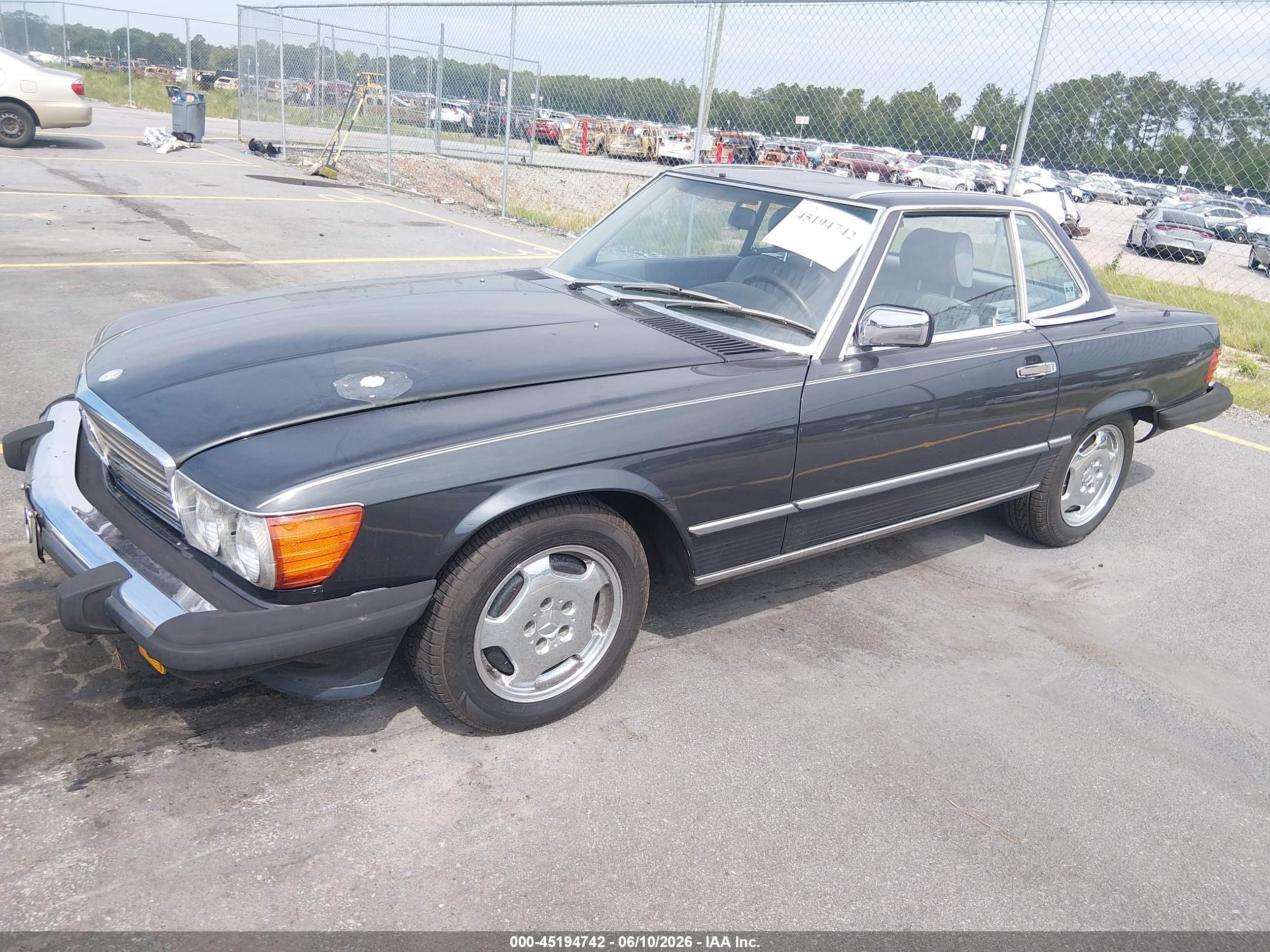 1987 Mercedes-benz 560 Sl Gray vin: WDBBA48D9HA071464