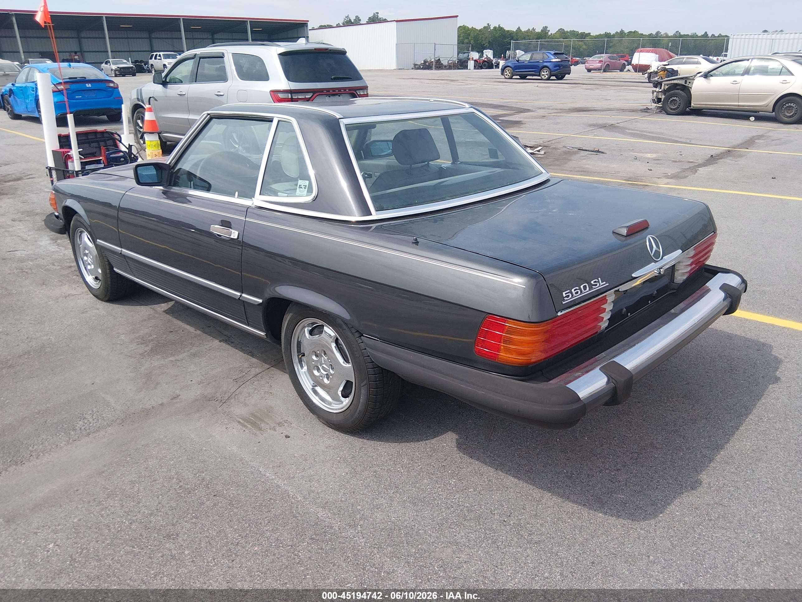 1987 Mercedes-benz 560 Sl Gray vin: WDBBA48D9HA071464
