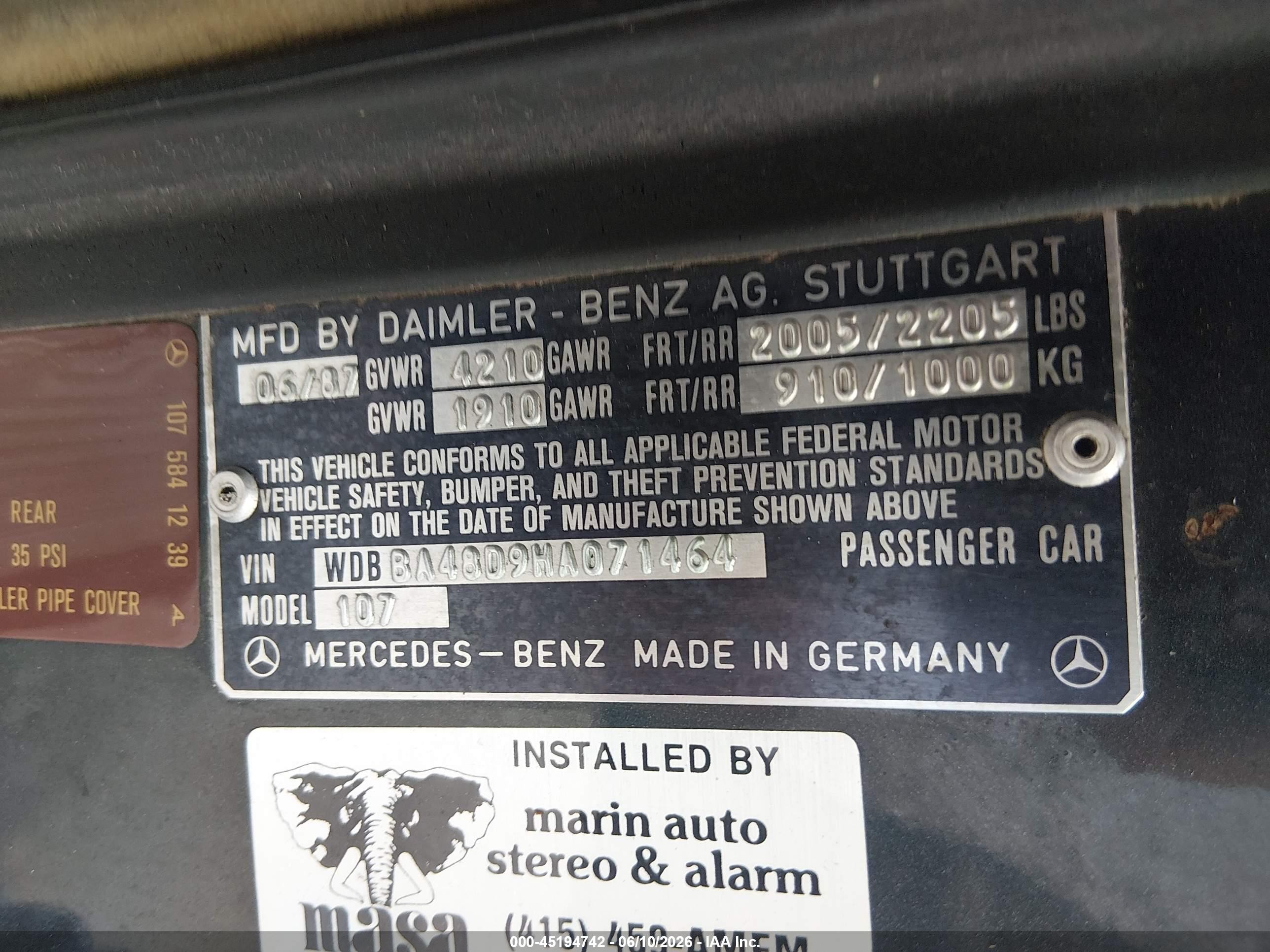 1987 Mercedes-benz 560 Sl Gray vin: WDBBA48D9HA071464