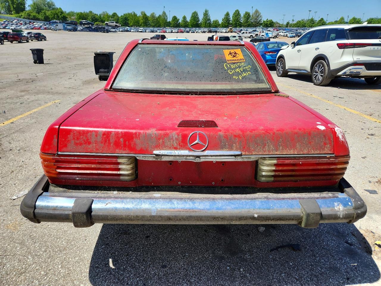 1988 Mercedes-benz 560 Sl Red vin: WDBBA48D9JA078307