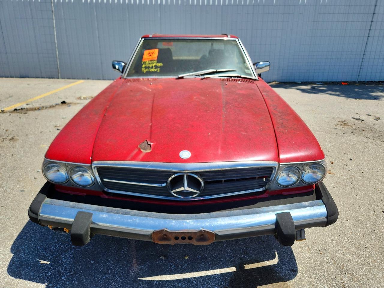 1988 Mercedes-benz 560 Sl Red vin: WDBBA48D9JA078307