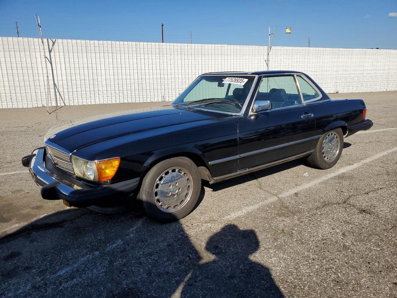 1987 Mercedes-benz 560 Sl Черный vin: WDBBA48DXHA057914