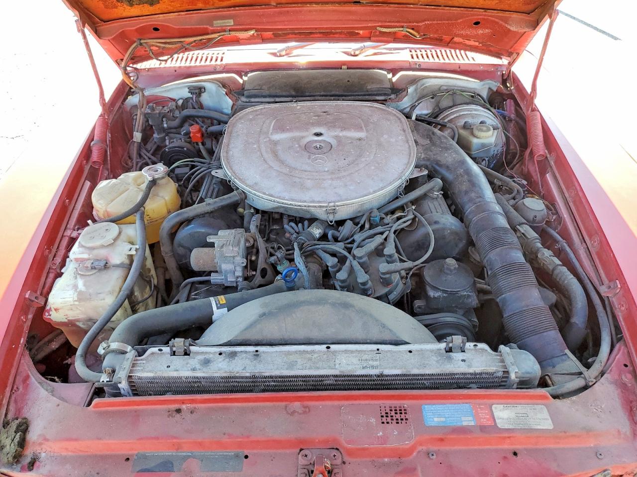 1987 Mercedes-benz 560 Sl Red vin: WDBBA48DXHA064281