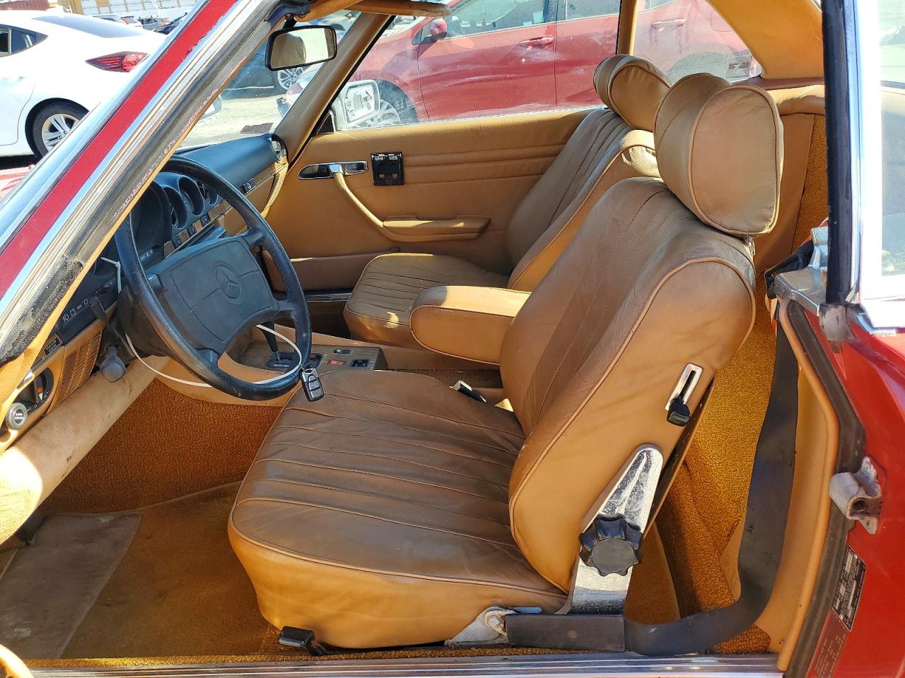 1987 Mercedes-benz 560 Sl Red vin: WDBBA48DXHA064281