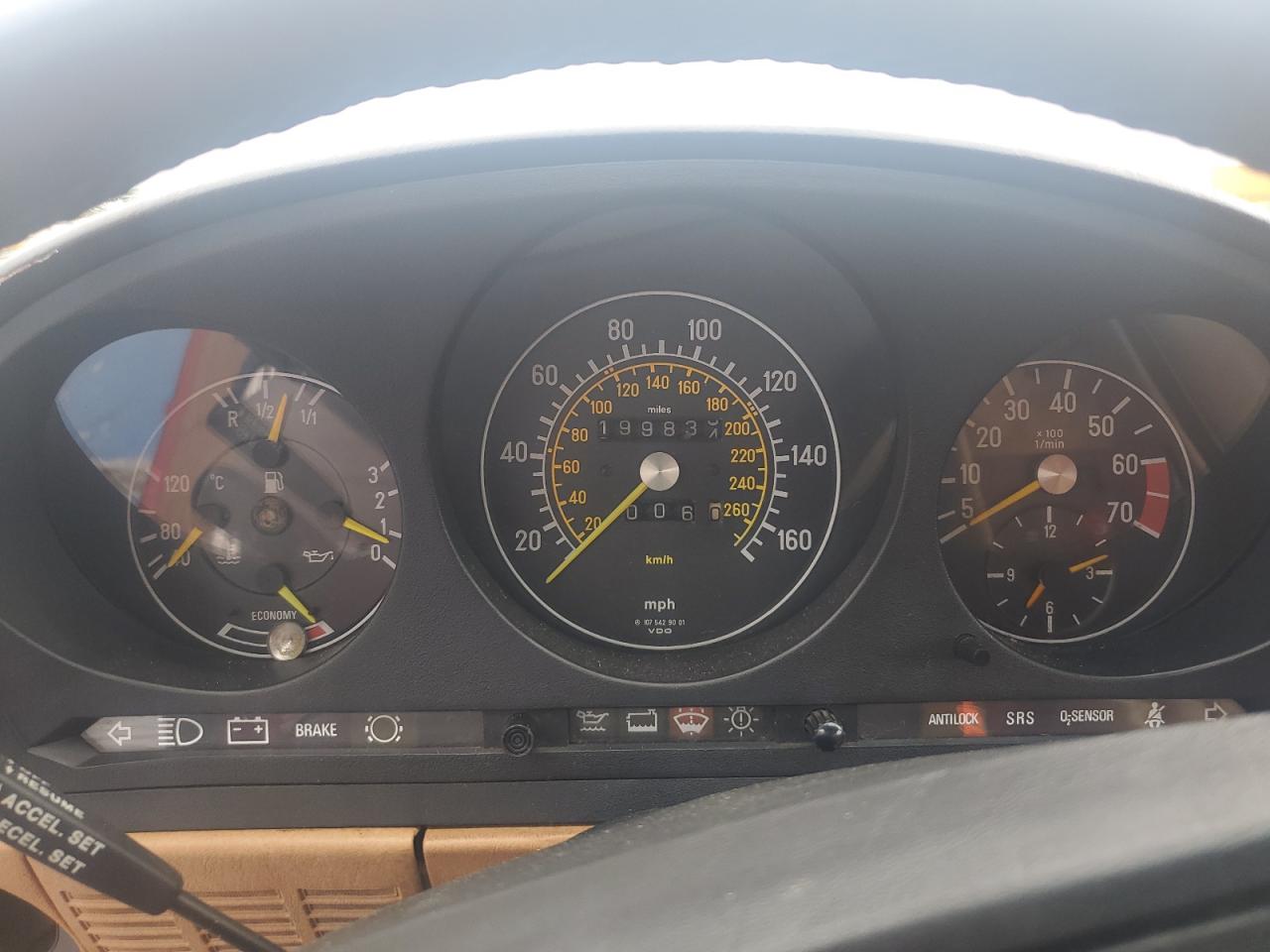 1987 Mercedes-benz 560 Sl Red vin: WDBBA48DXHA072249
