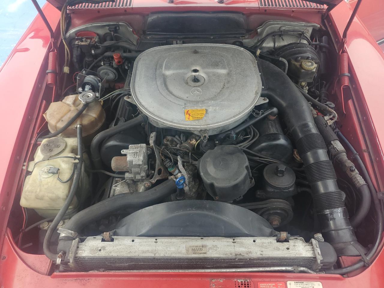 1987 Mercedes-benz 560 Sl Red vin: WDBBA48DXHA072249