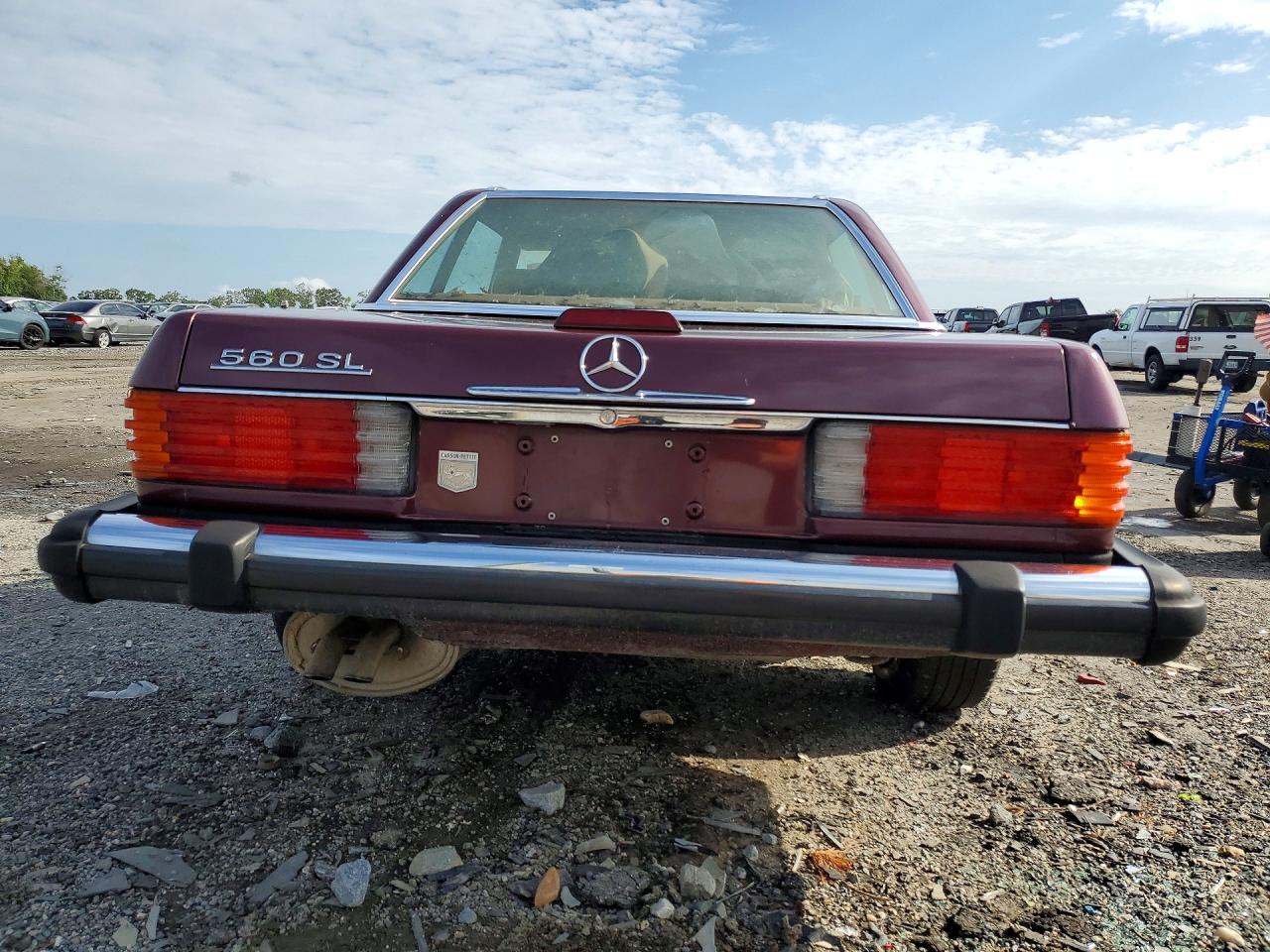 1989 Mercury Sl-class Burgundy vin: WDBBA48DXKA098826