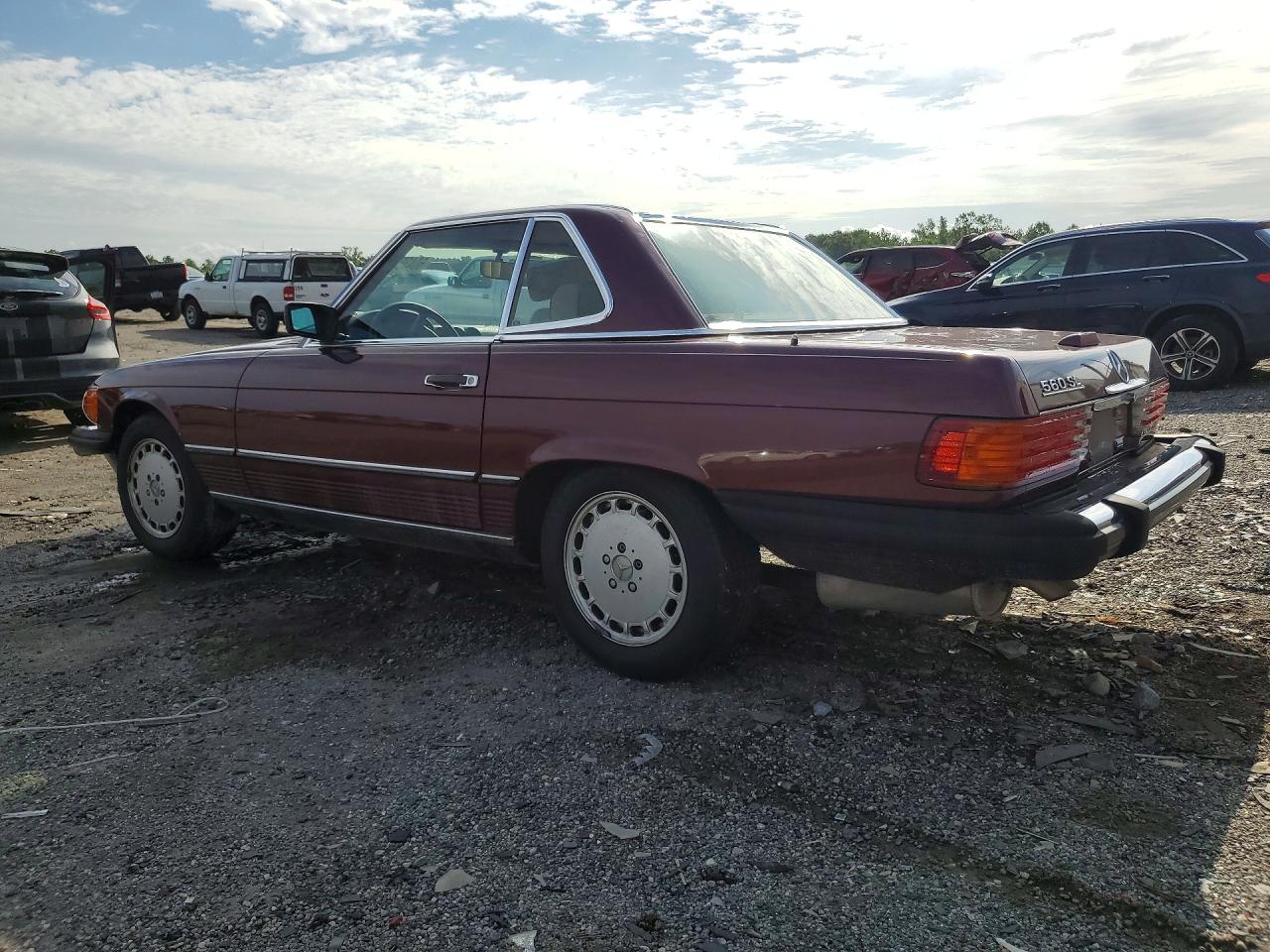 1989 Mercury Sl-class Burgundy vin: WDBBA48DXKA098826