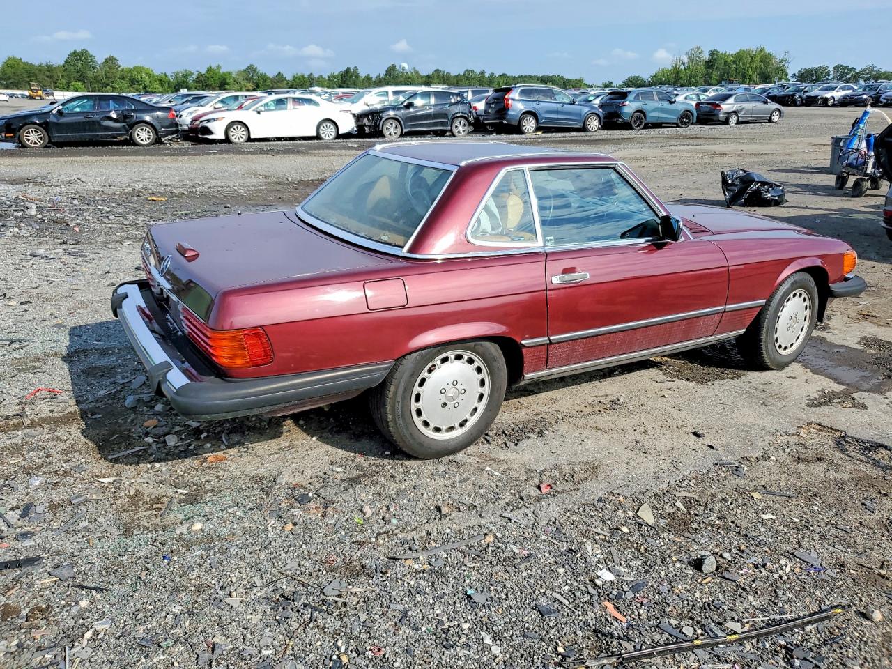 1989 Mercury Sl-class Burgundy vin: WDBBA48DXKA098826