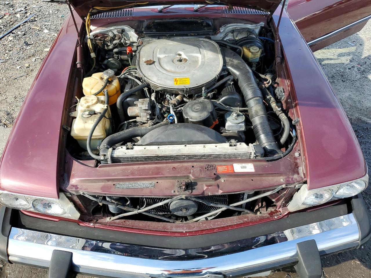 1989 Mercury Sl-class Burgundy vin: WDBBA48DXKA098826