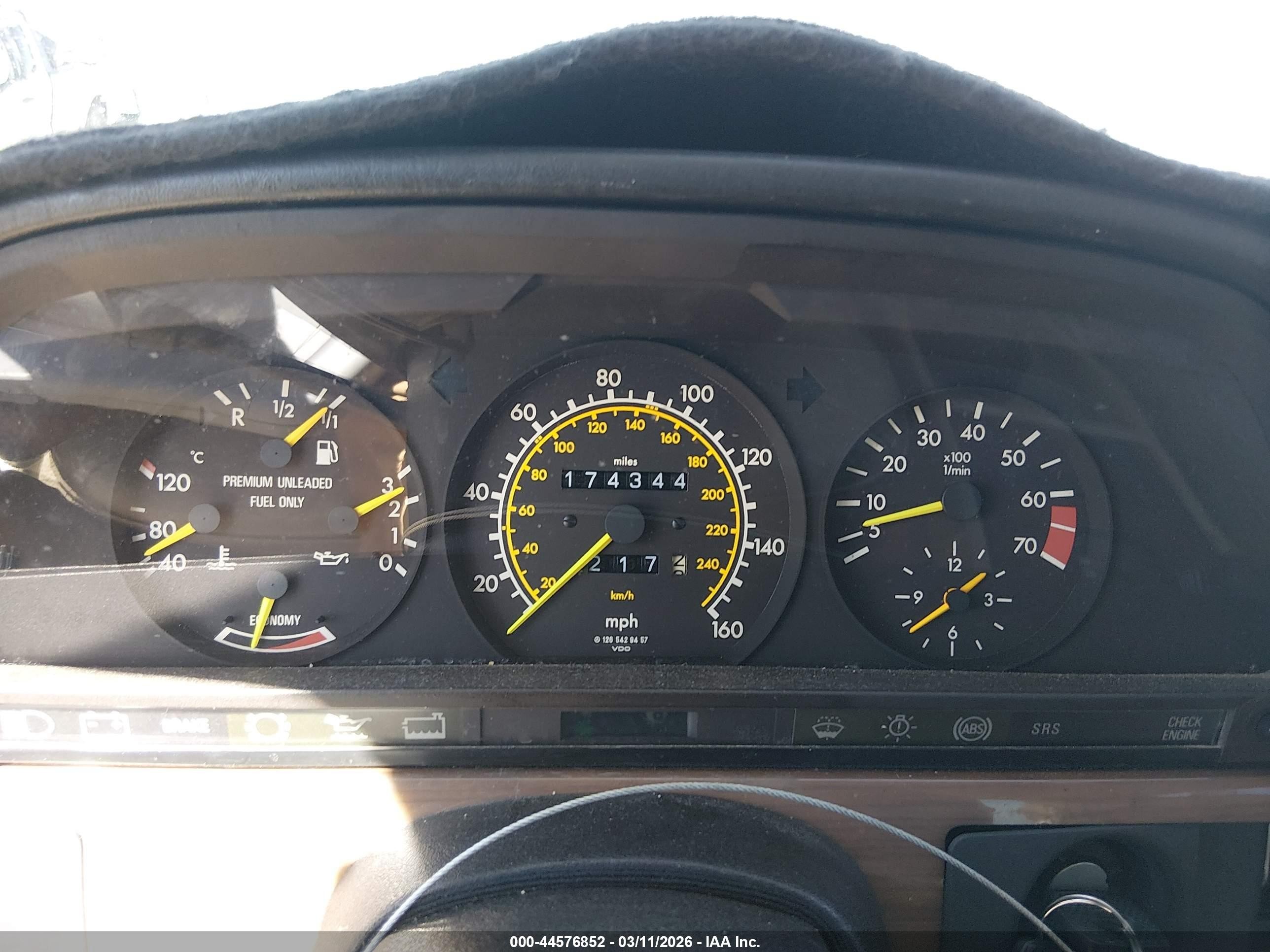 1989 Mercedes-benz 300 Se Champagne vin: WDBCA24D1KA431008