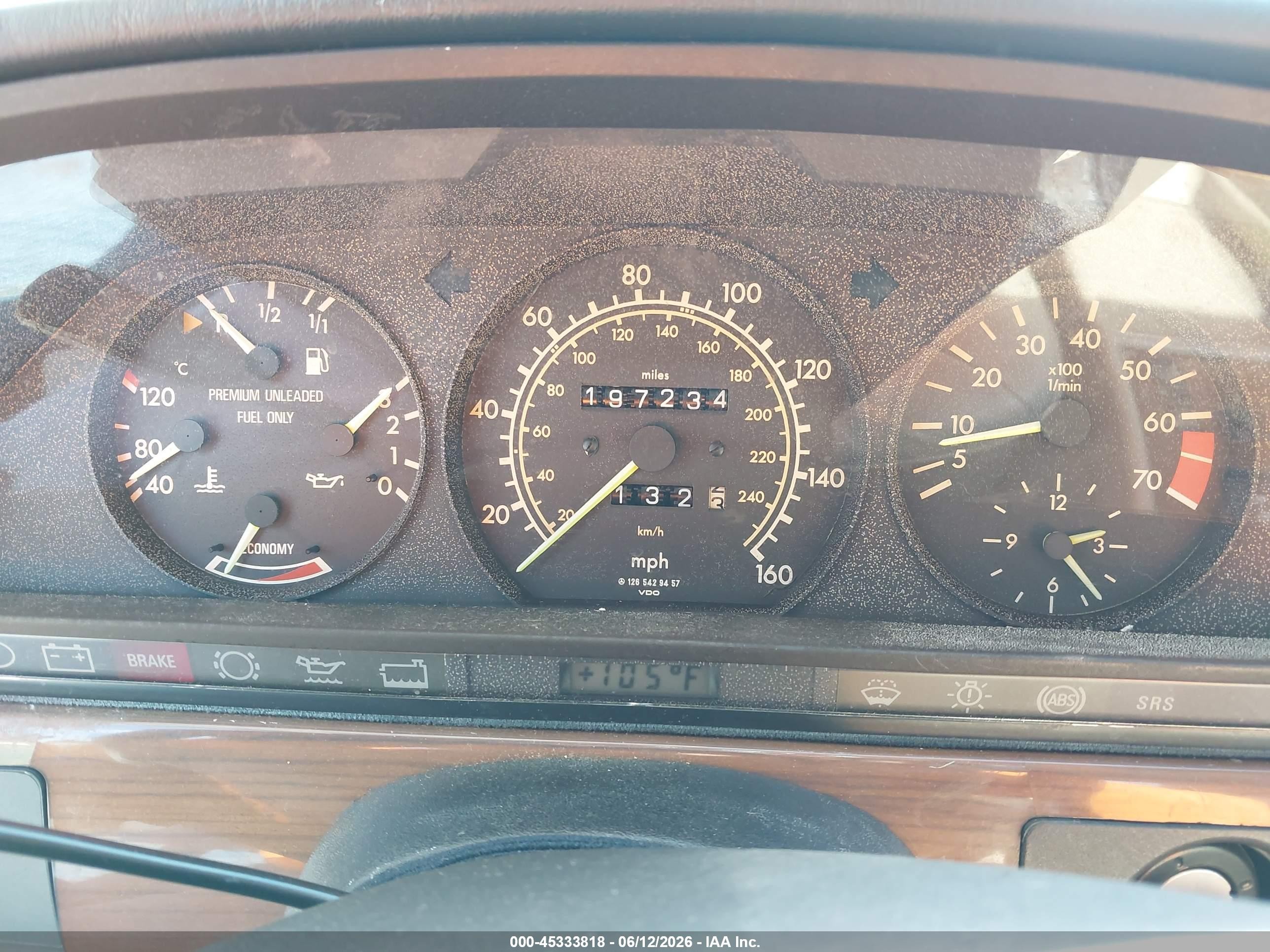 1989 Mercedes-benz 300 Se Gold vin: WDBCA24D1KA463912