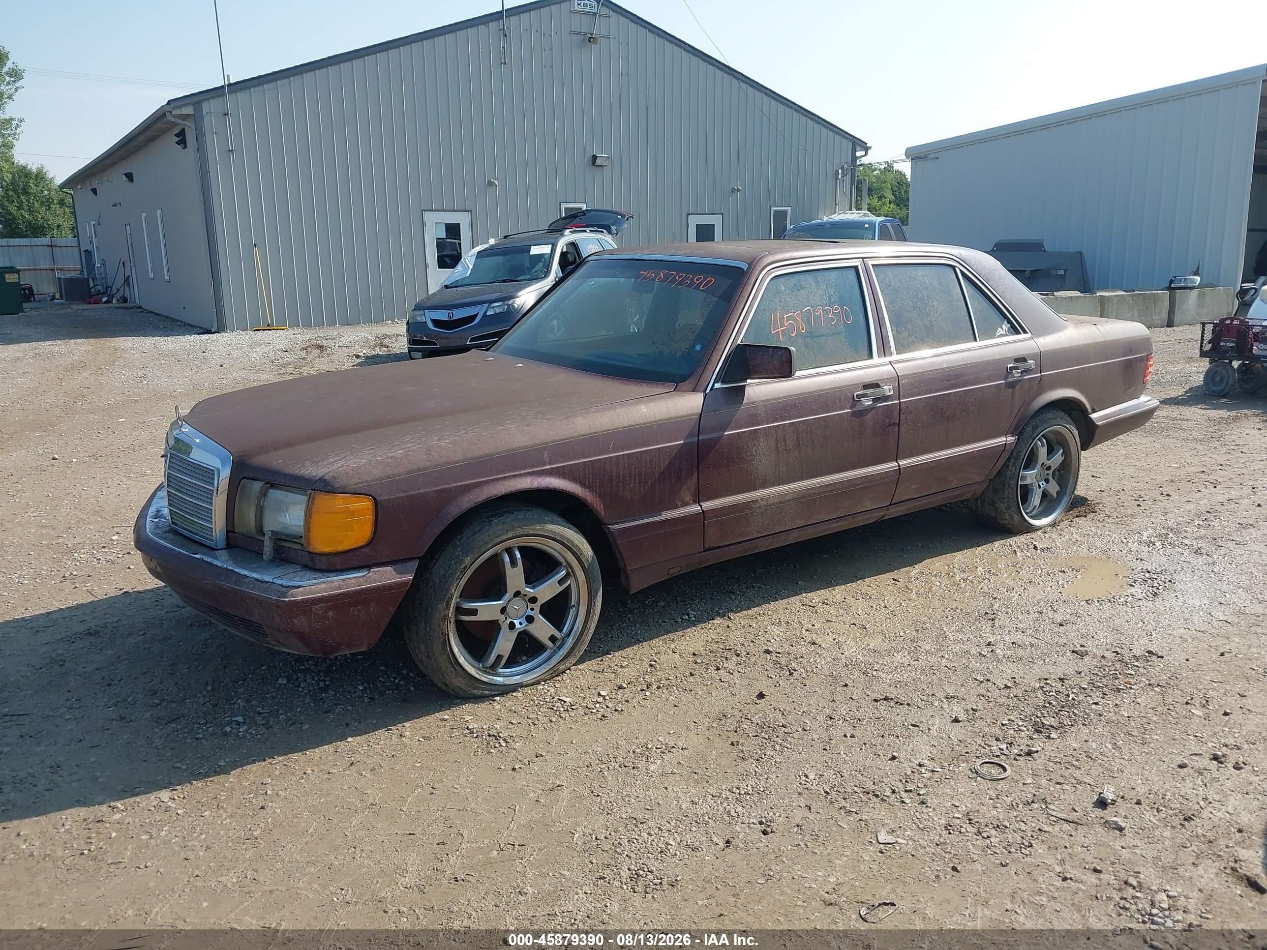 1991 Mercedes-benz 300 Se Maroon vin: WDBCA24D2MA598352