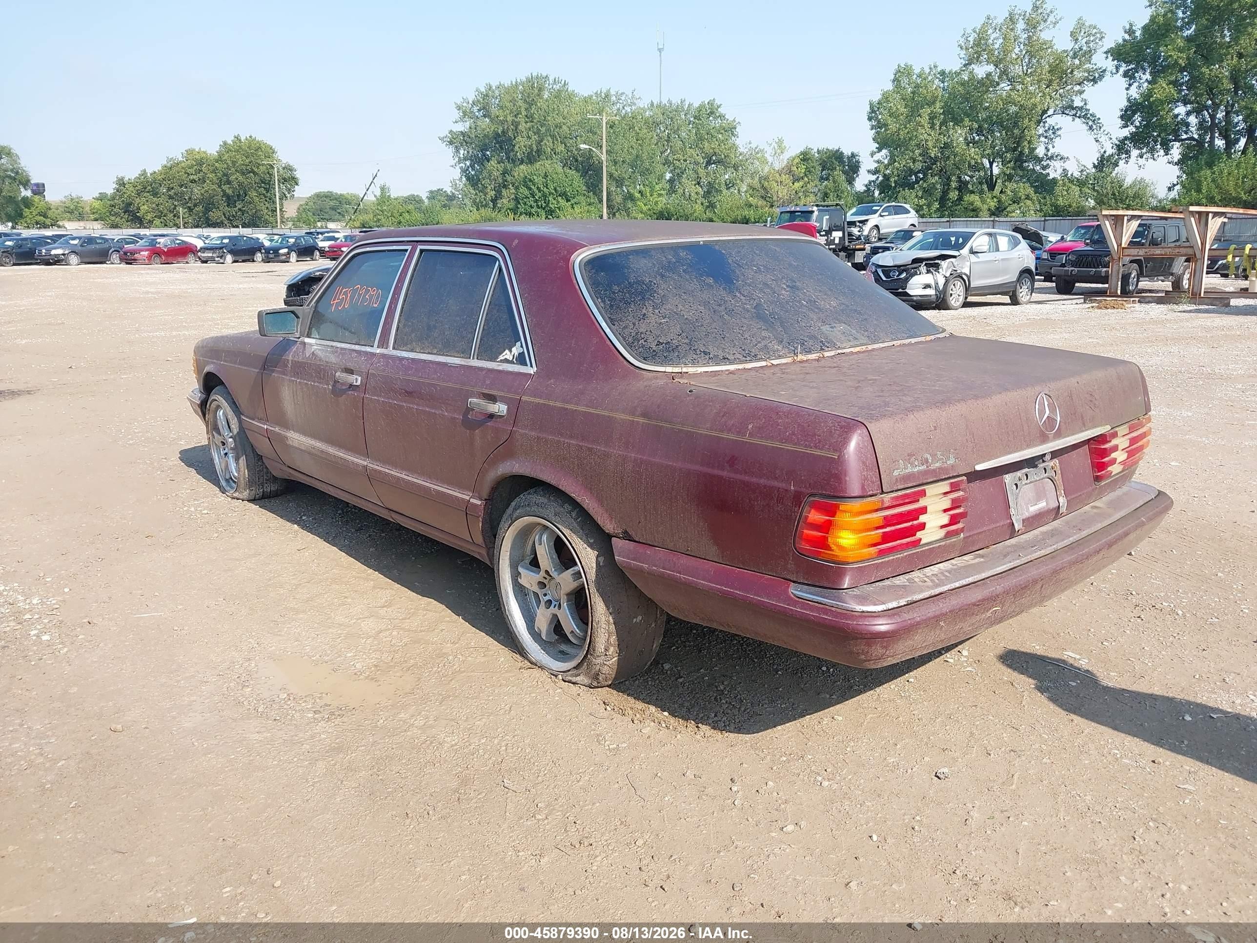 1991 Mercedes-benz 300 Se Maroon vin: WDBCA24D2MA598352
