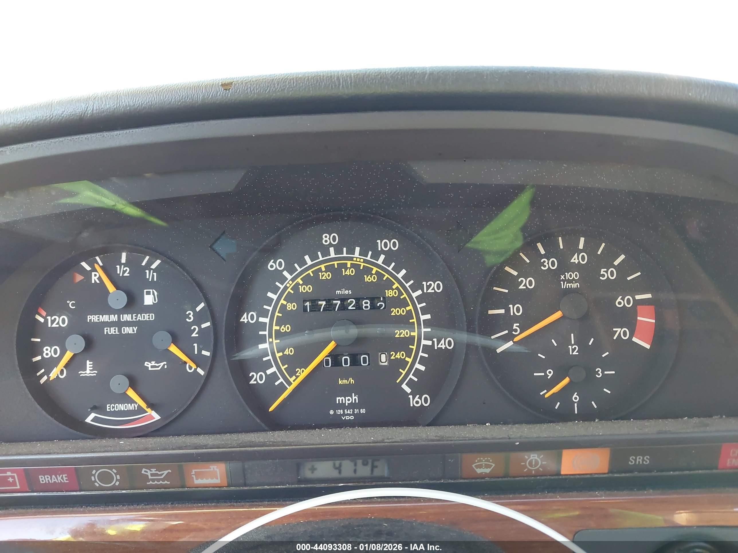 1991 Mercedes-benz 300 Se Pewter vin: WDBCA24D3MA588994
