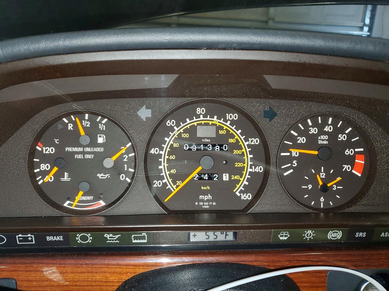 1991 Mercedes-benz 300 Se Gray vin: WDBCA24D3MA592110