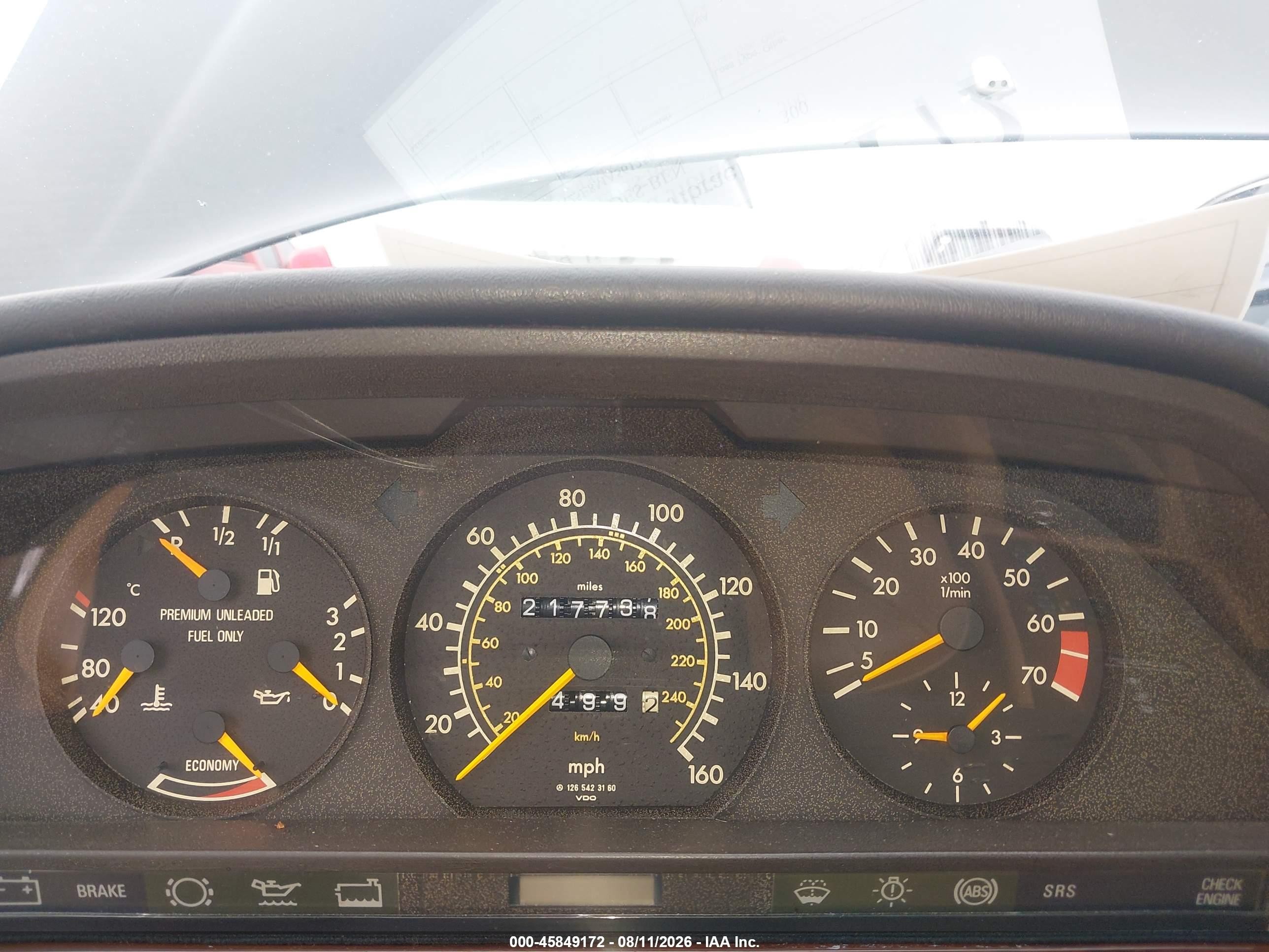 1991 Mercedes-benz 300 Sel Blue vin: WDBCA25E8MA561250
