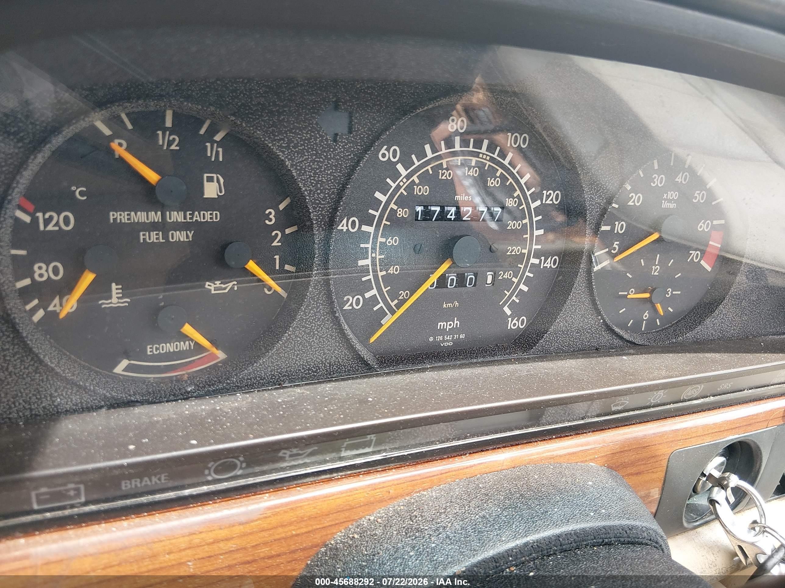 1991 Mercedes-benz 300 Sel Beige vin: WDBCA25EXMA603837