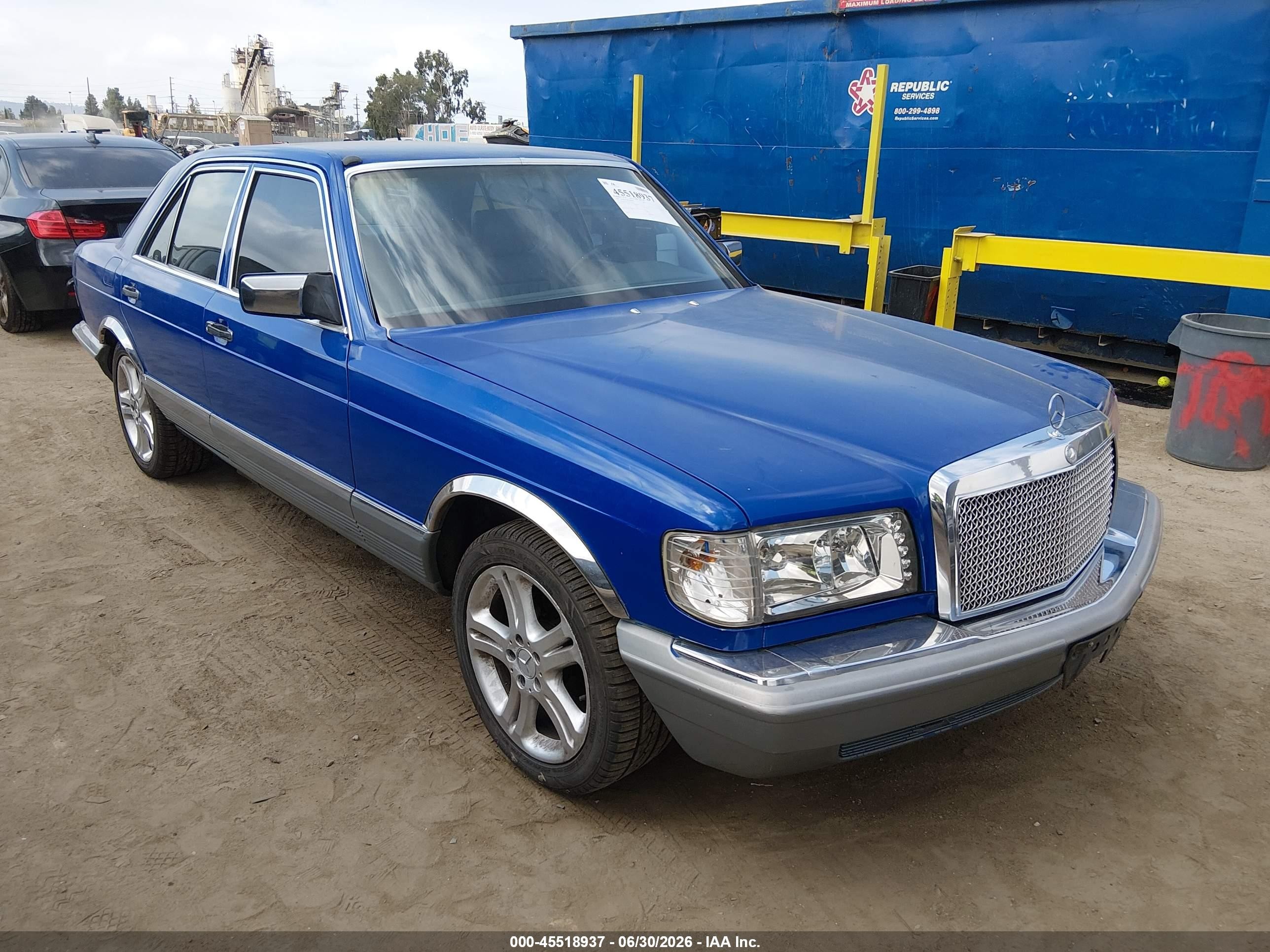 1985 Mercedes-benz 380 Se Blue vin: WDBCA32C9FA133537