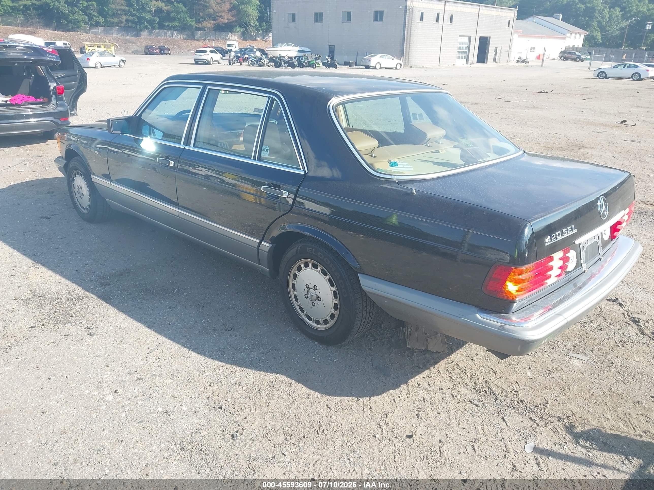 1986 Mercedes-benz 420 Sel Black vin: WDBCA35D2GA269515