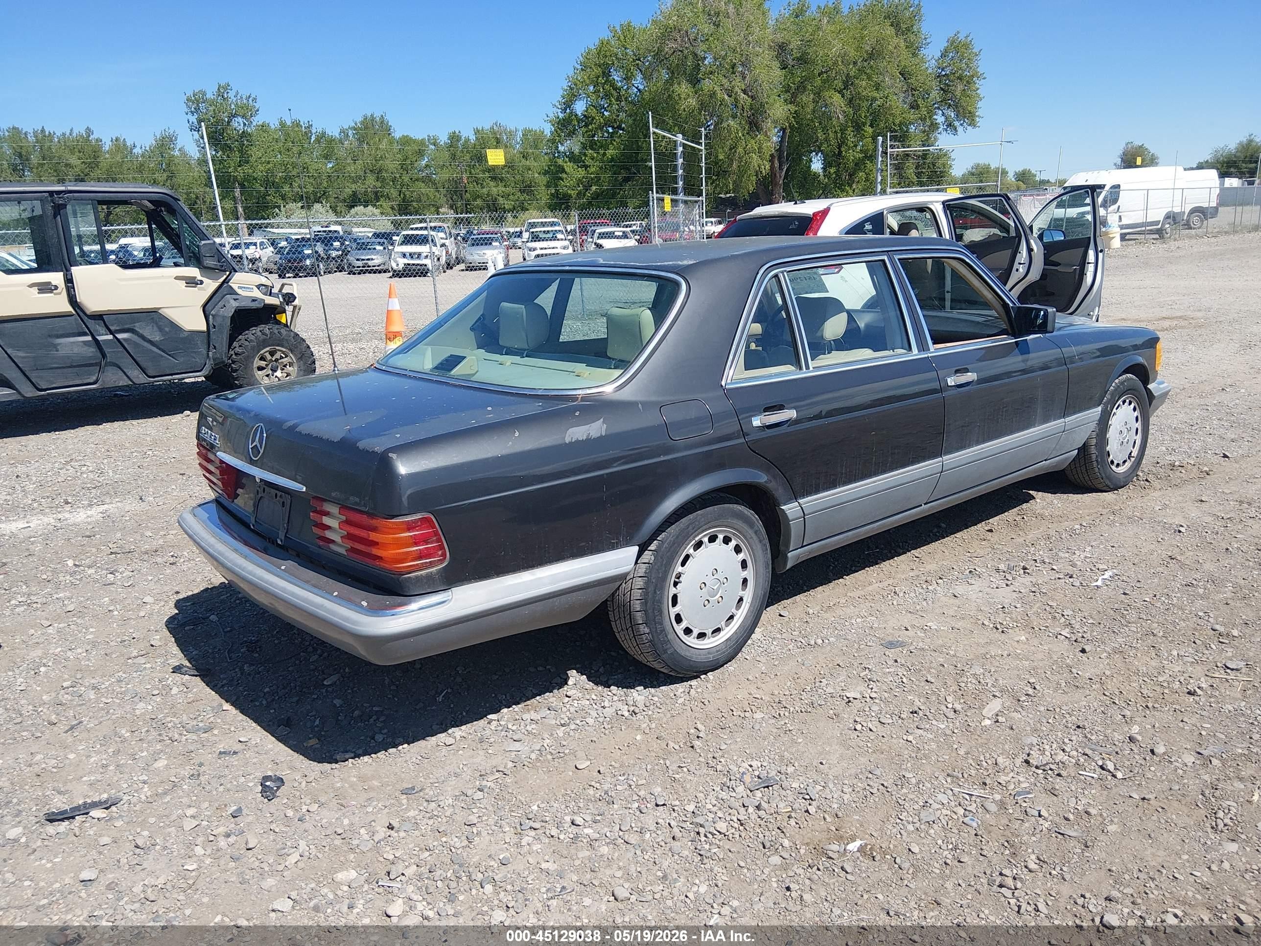 1987 Mercedes-benz 420 Sel Black vin: WDBCA35D5HA346301