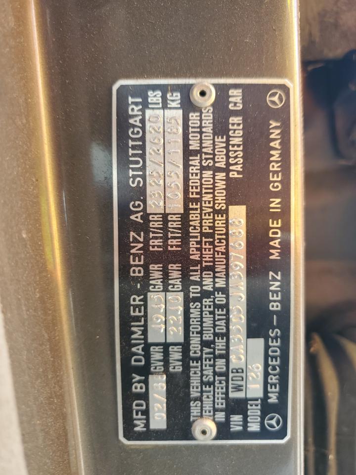 1988 Mercedes-benz 420 Sel Gray vin: WDBCA35D5JA397688