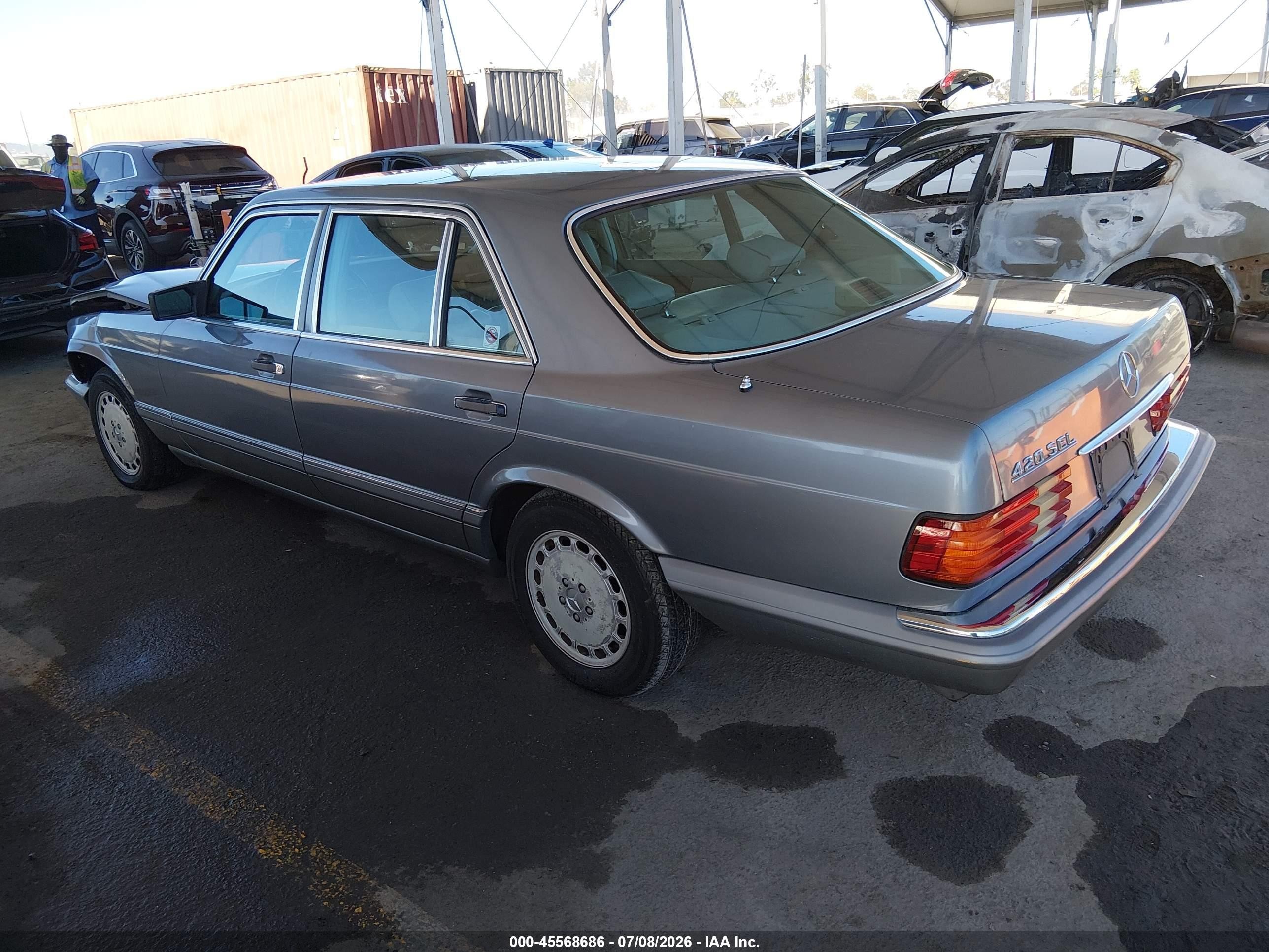 1987 Mercedes-benz 420 Sel Gray vin: WDBCA35D8HA316807