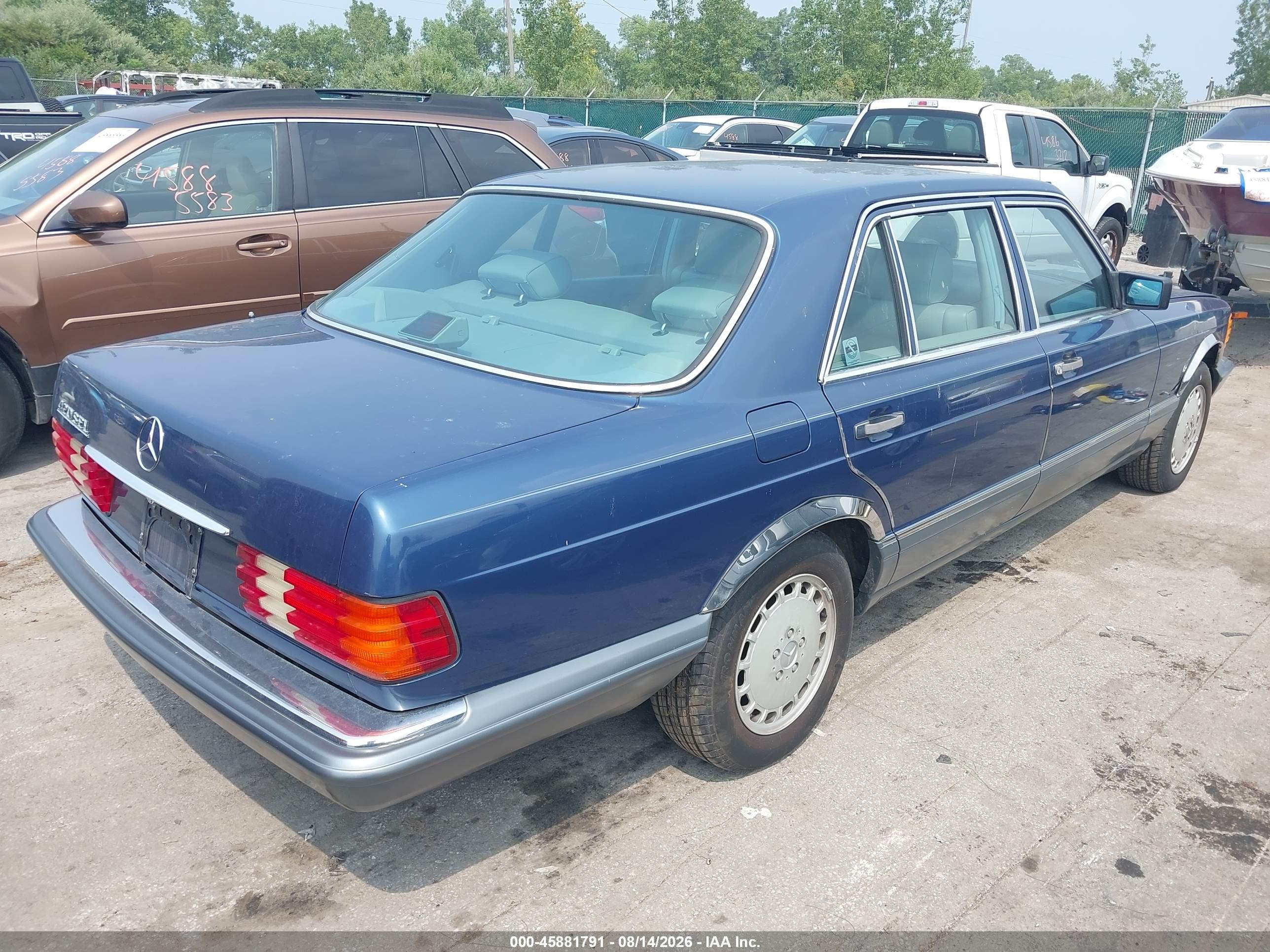 1987 Mercedes-benz 420 Sel Blue vin: WDBCA35D9HA293862