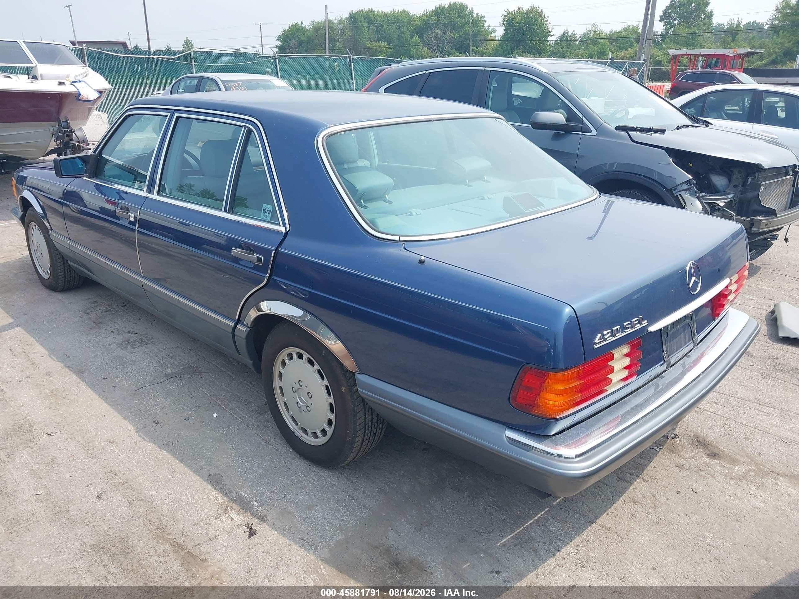 1987 Mercedes-benz 420 Sel Blue vin: WDBCA35D9HA293862