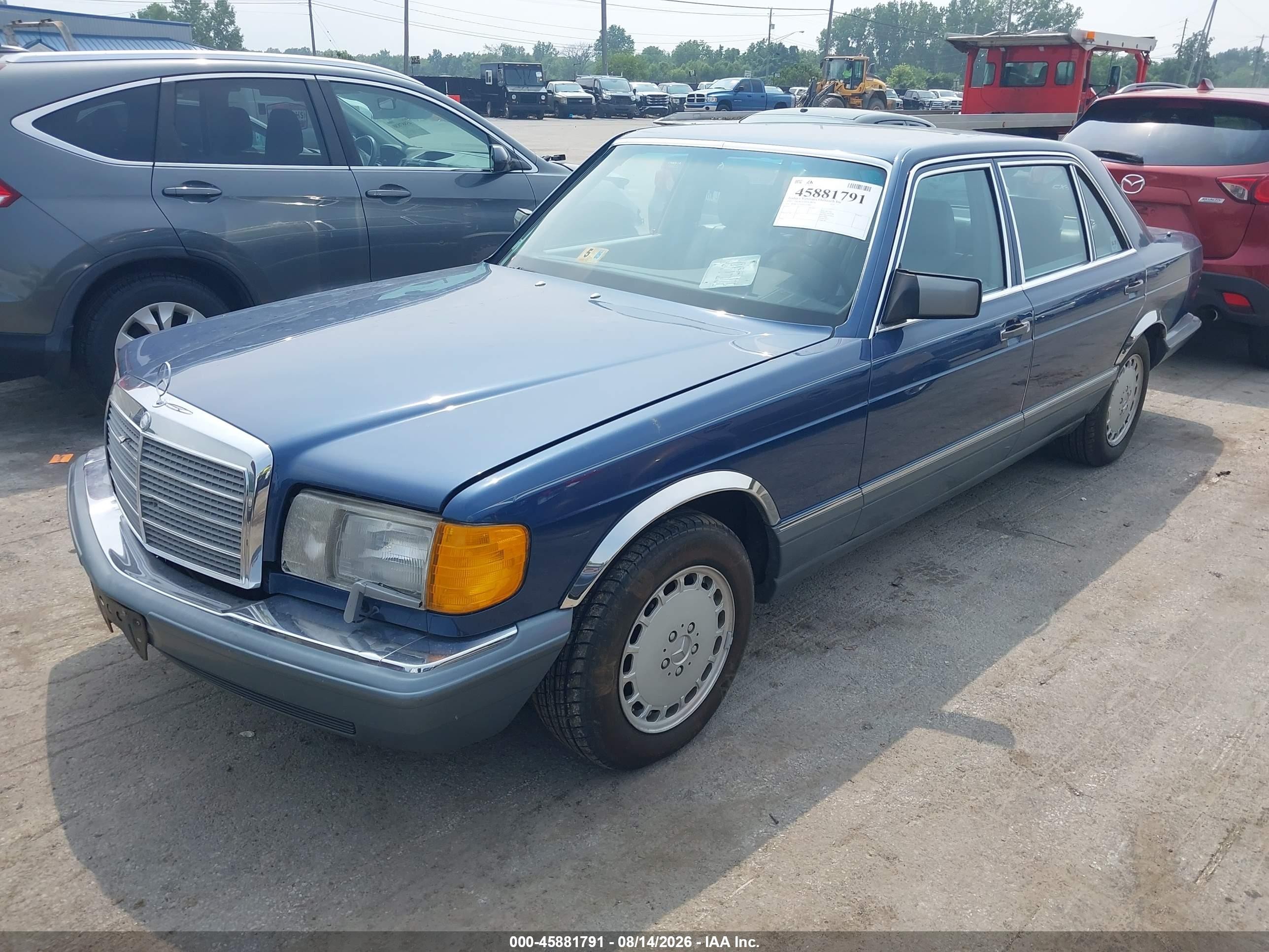 1987 Mercedes-benz 420 Sel Blue vin: WDBCA35D9HA293862