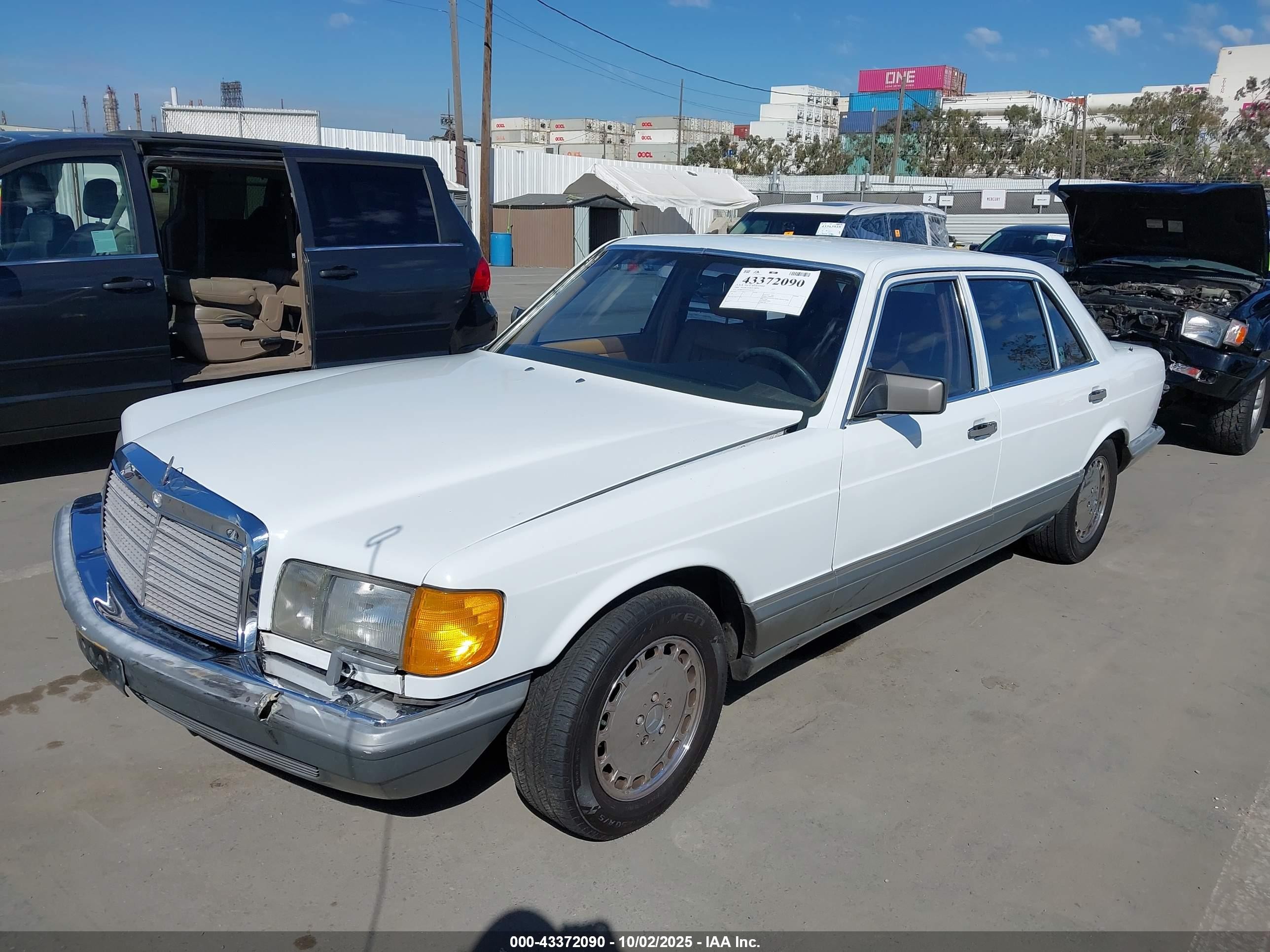 1988 Mercedes-benz 420 Sel White vin: WDBCA35DXJA422827