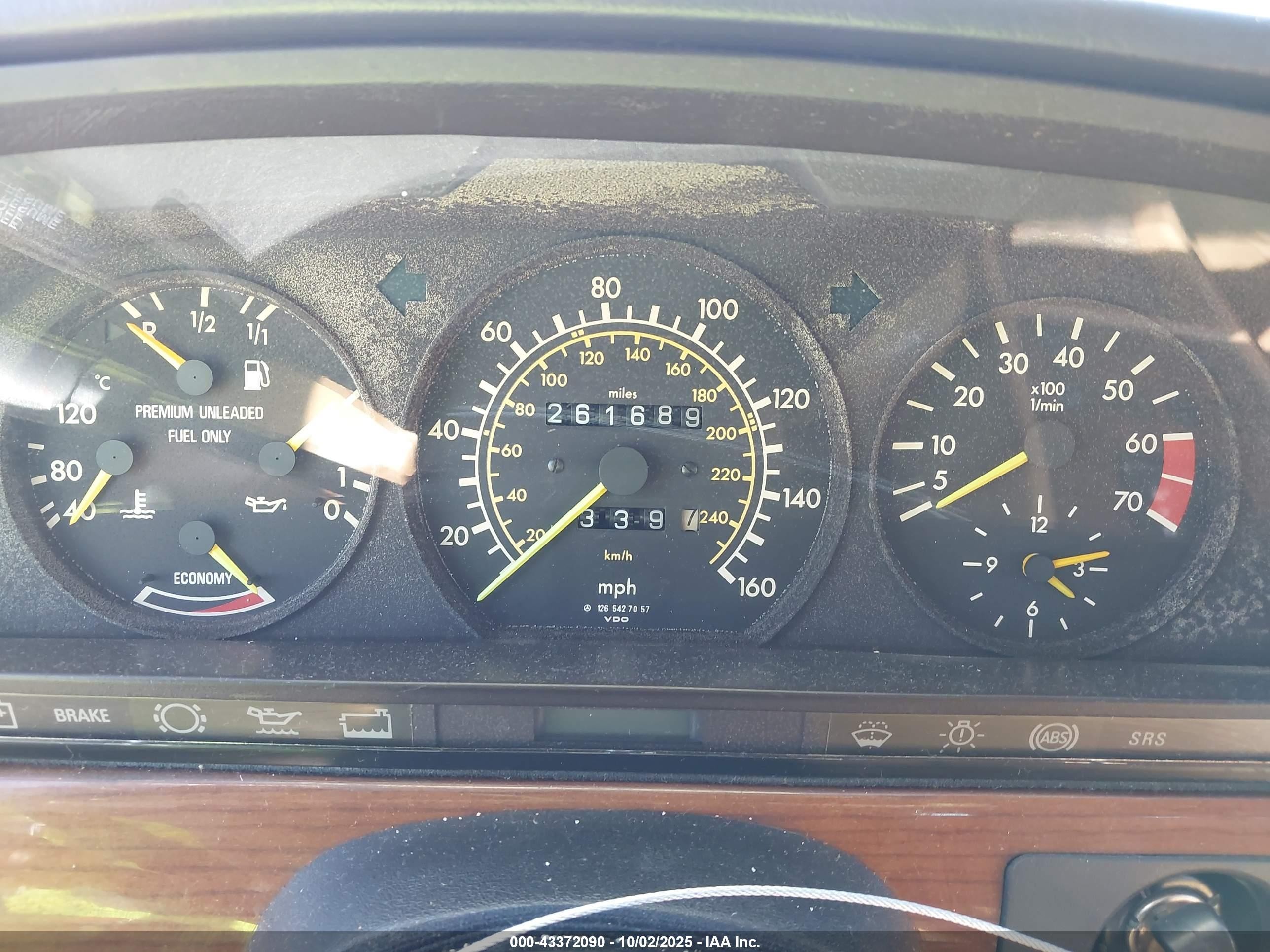 1988 Mercedes-benz 420 Sel White vin: WDBCA35DXJA422827