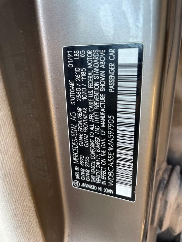 1991 Mercedes-benz 420 Sel Gold vin: WDBCA35E1MA597903