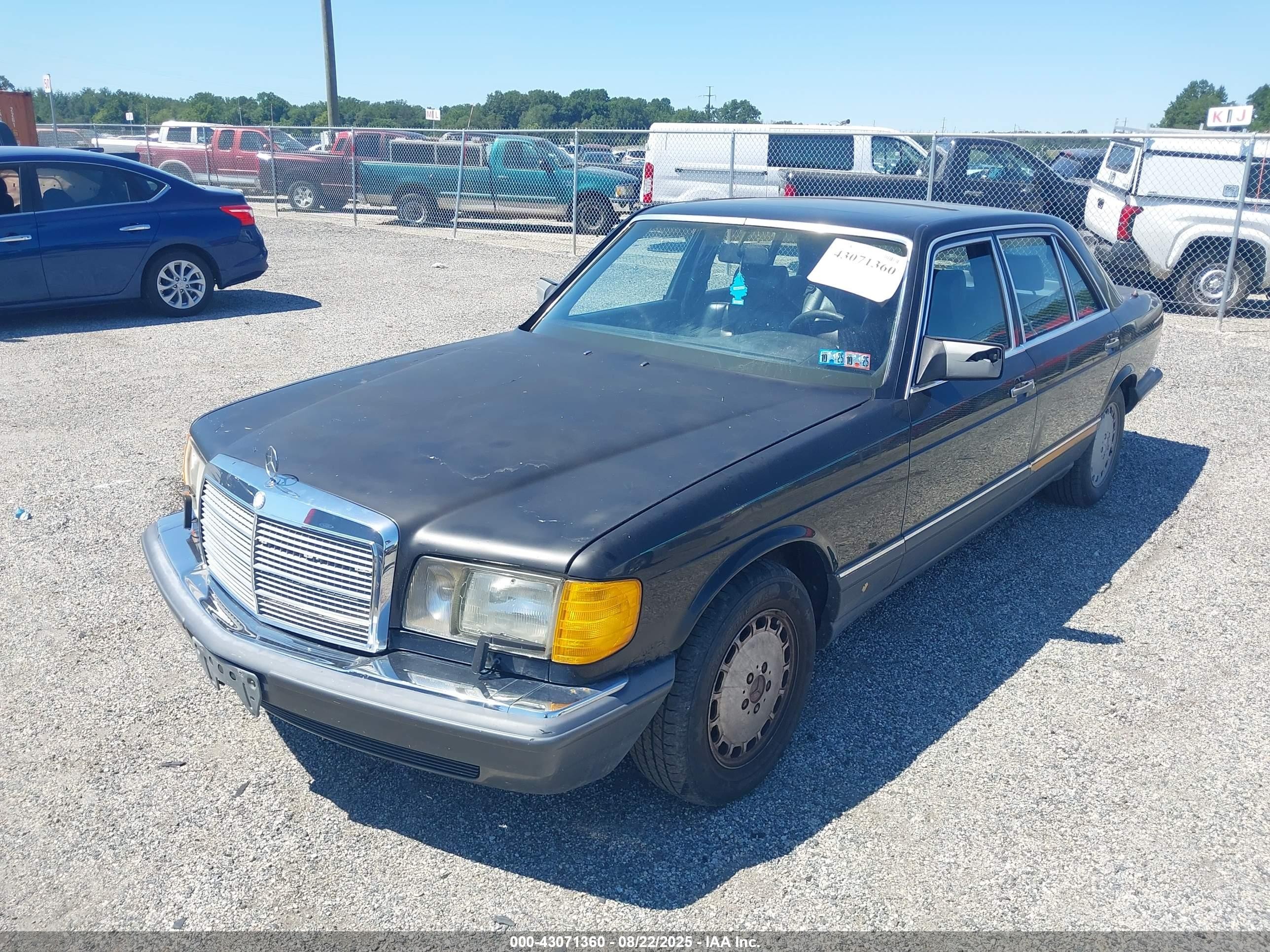 1991 Mercedes-benz 420 Sel Черный vin: WDBCA35E6MA591188