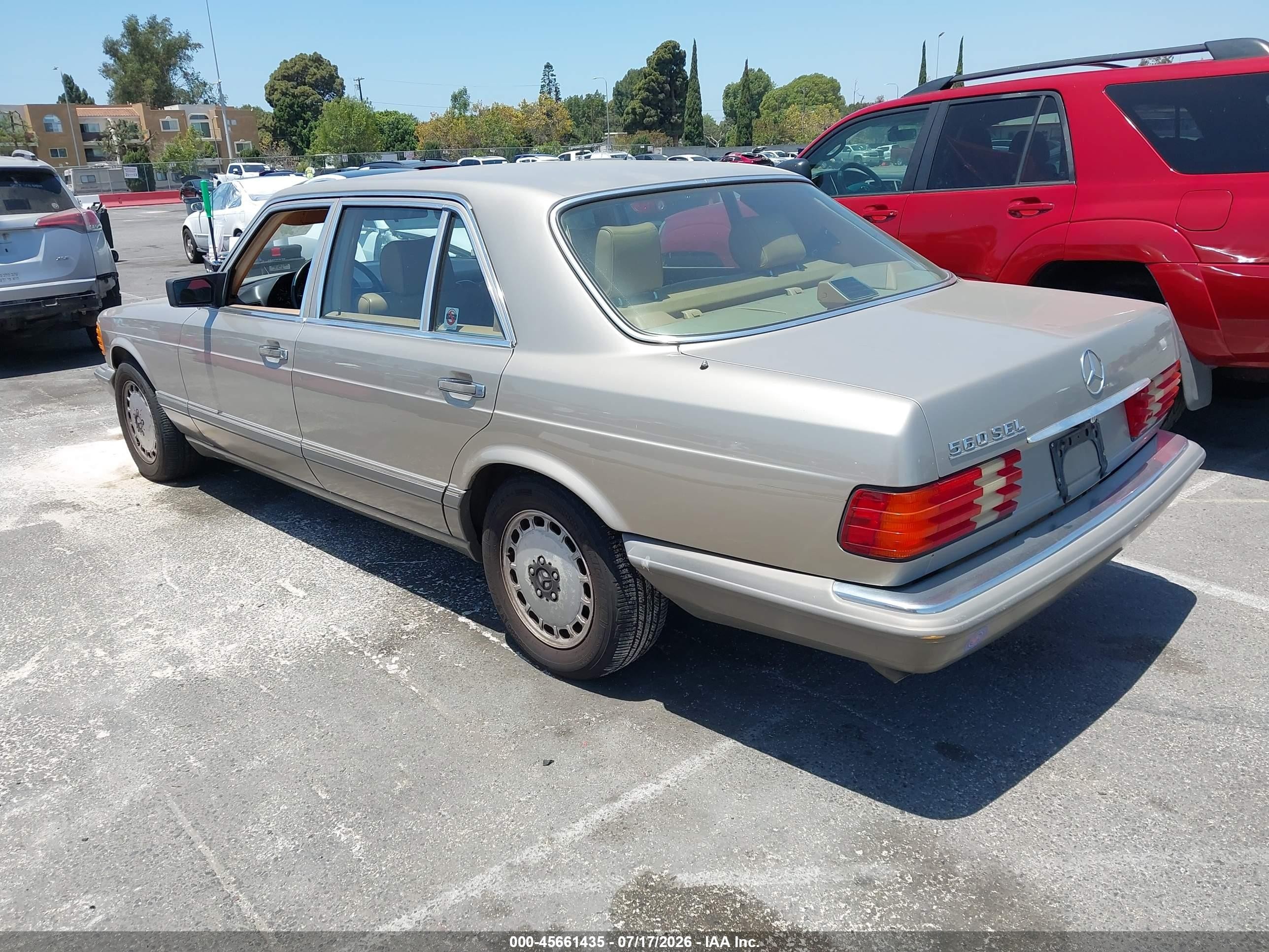1987 Mercedes-benz 560 Sel Beige vin: WDBCA39D4HA345599