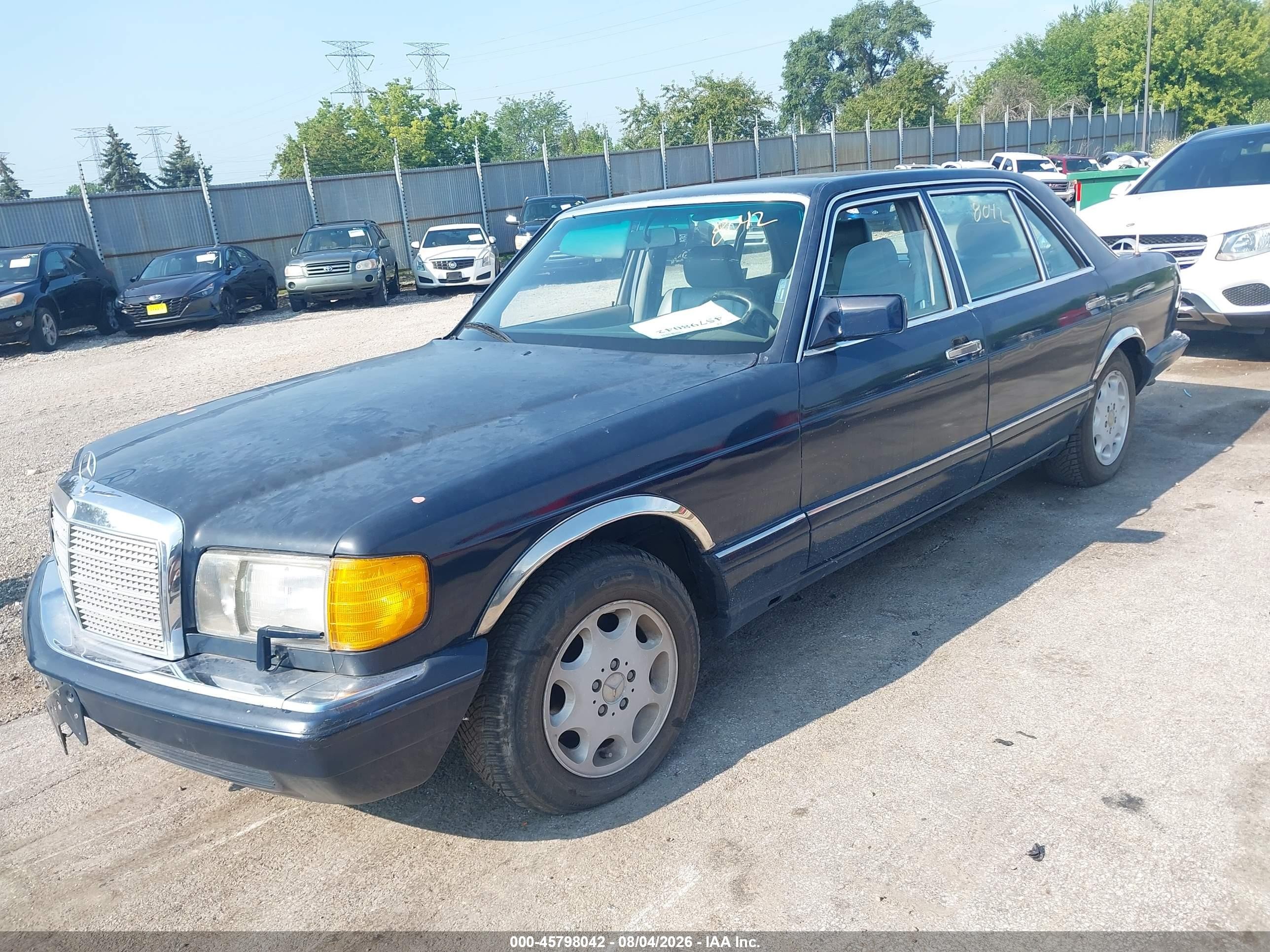 1989 Mercedes-benz 560 Sel Blue vin: WDBCA39E2KA483044