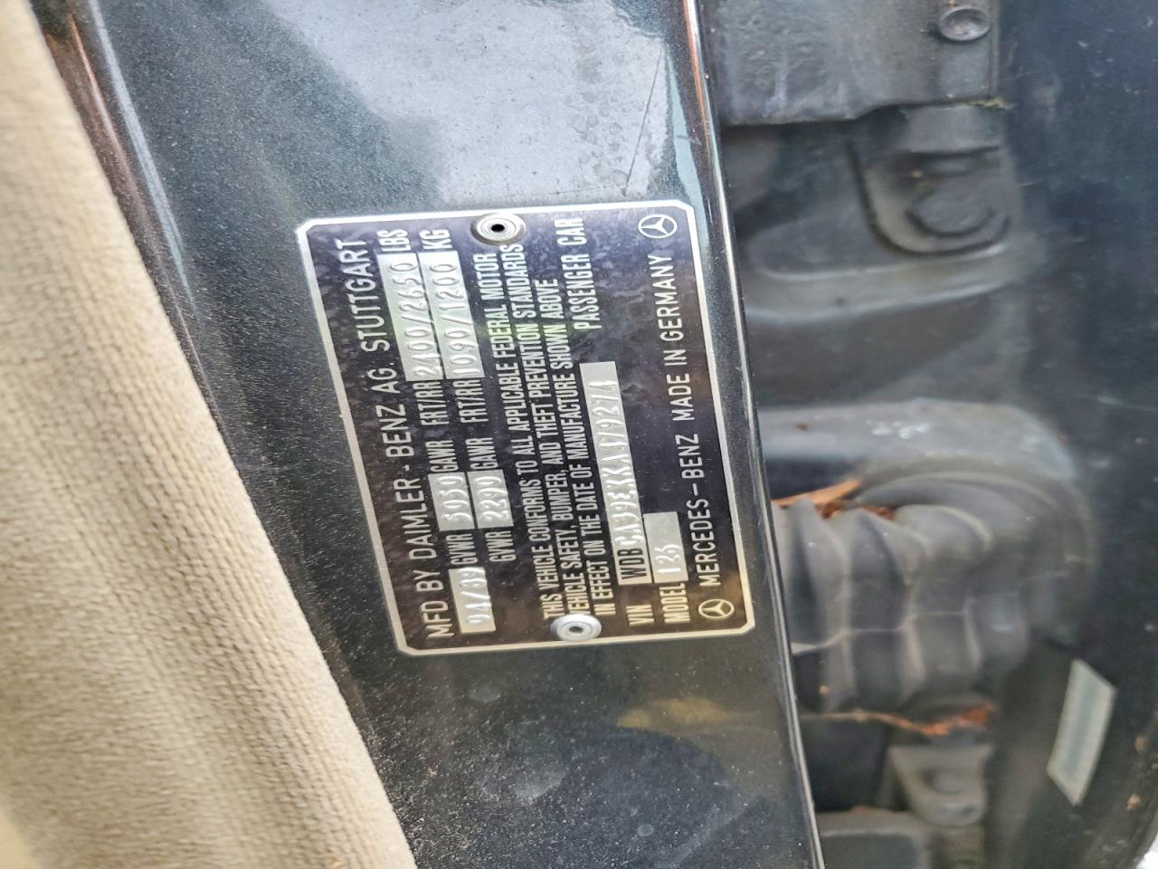 1989 Mercedes-benz 560 Sel Серый vin: WDBCA39EXKA479274