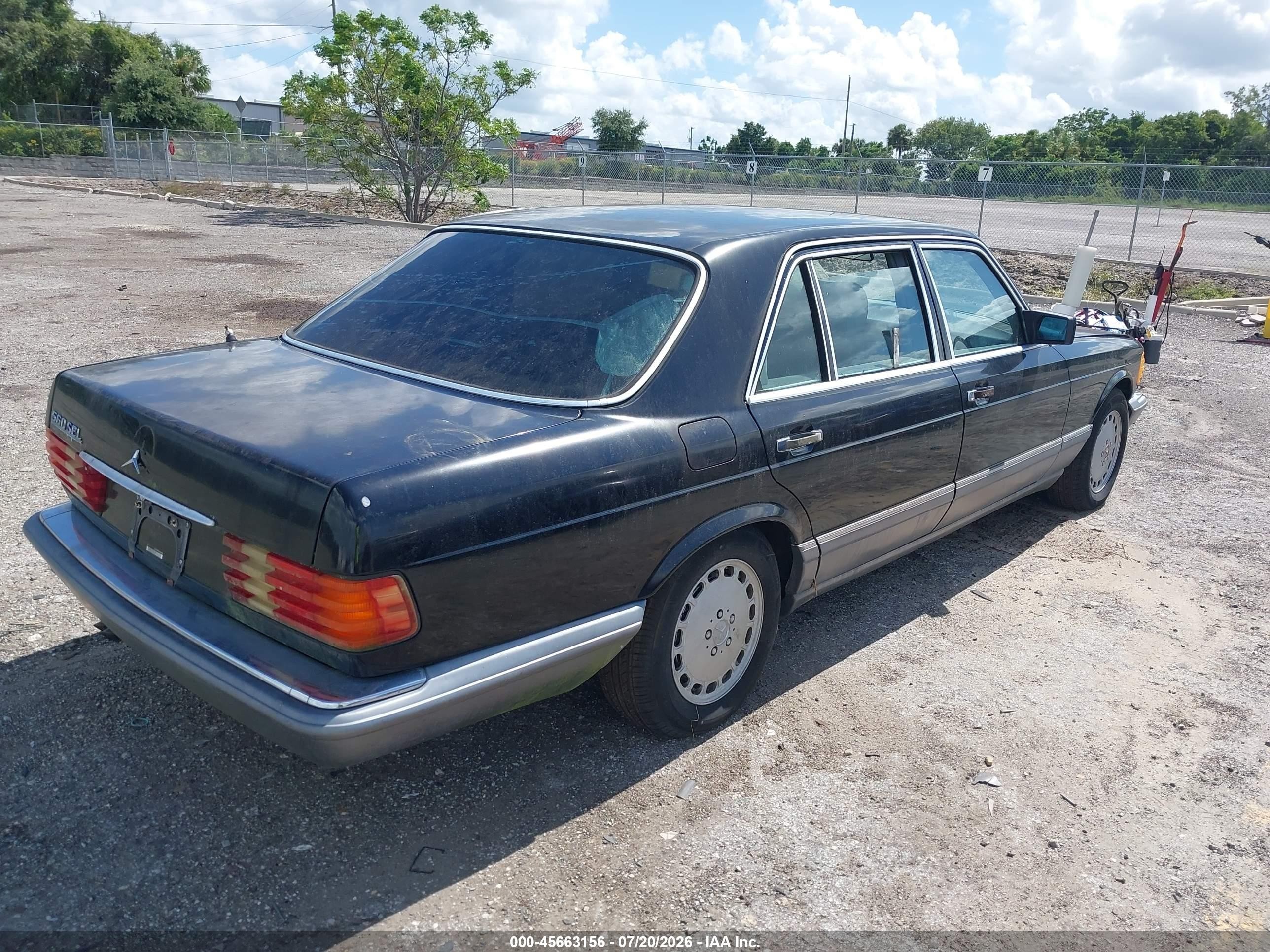 1991 Mercedes-benz 560 Sel Black vin: WDBCA39EXMA602879
