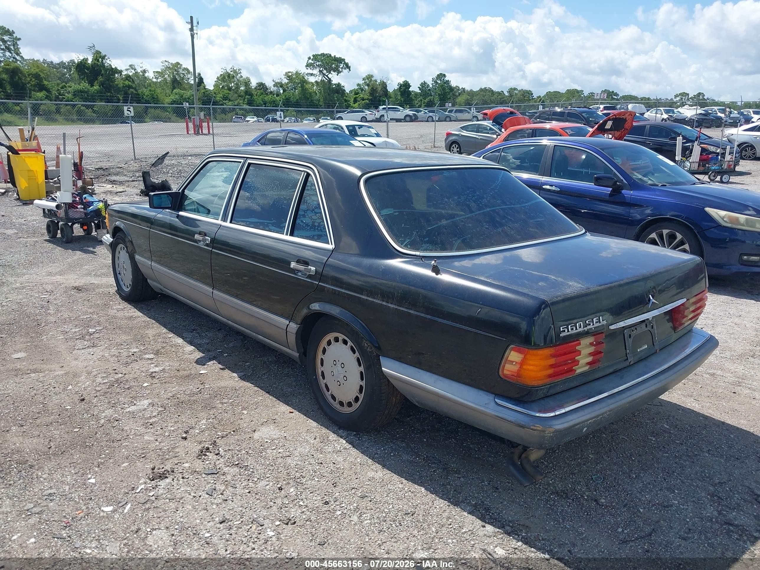 1991 Mercedes-benz 560 Sel Black vin: WDBCA39EXMA602879
