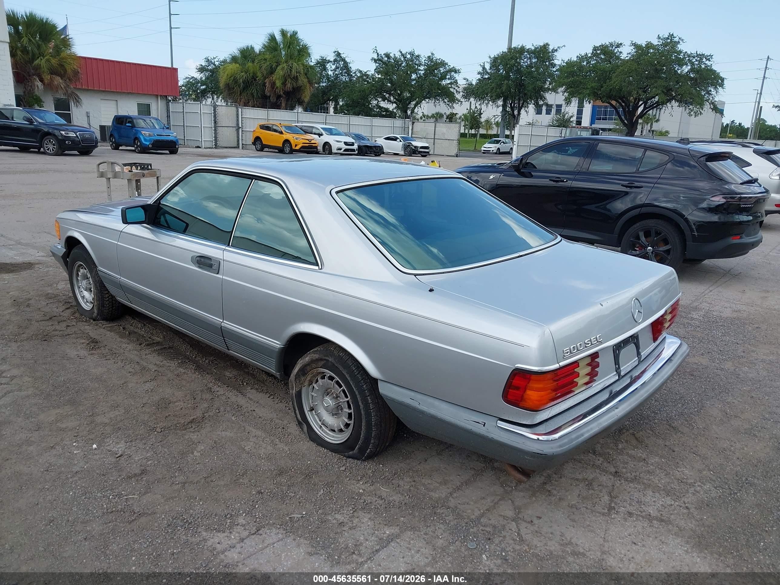1984 Mercedes-benz 500 Sec Gray vin: WDBCA44A0EA021144