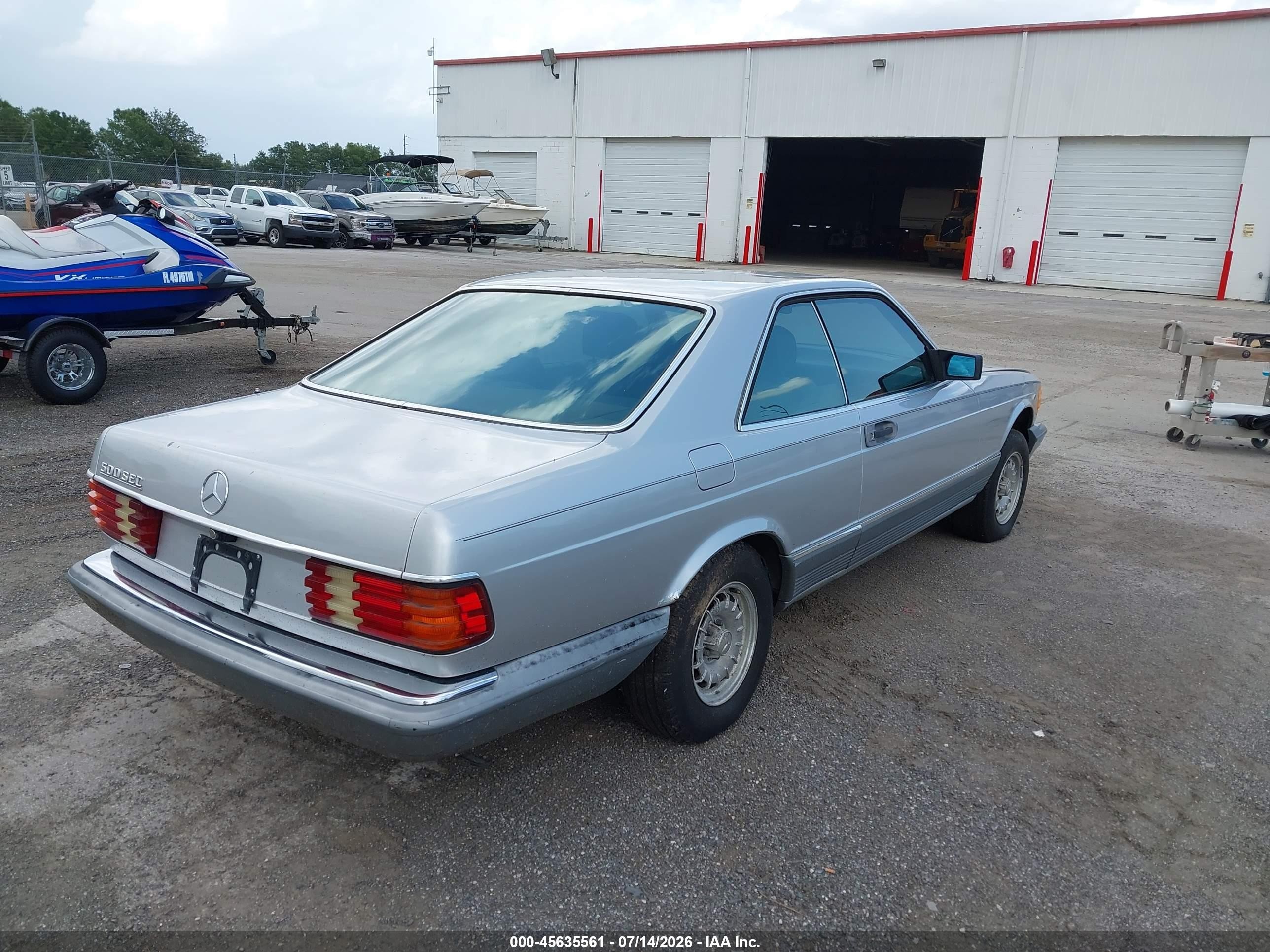 1984 Mercedes-benz 500 Sec Gray vin: WDBCA44A0EA021144